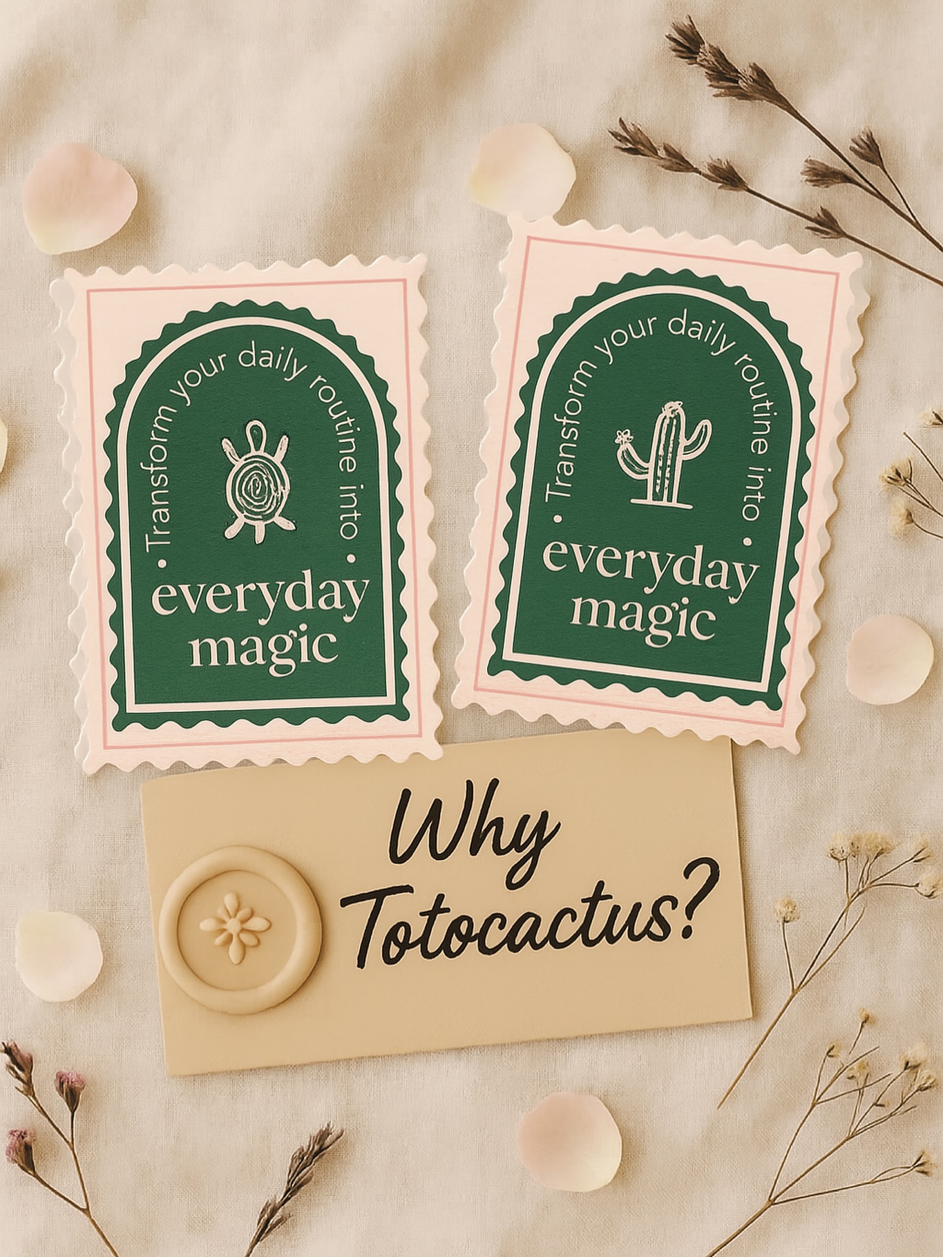 Why Totocactus?
Because Toto was my turtle — gentle, quiet, and endlessly curious.
She moved slow, but noticed everything.
And a cactus was my first plant — prickly on the outside, always full of surprises.
One taught me to slow down.
The other taught me that even prickly things can bloom.
Now, Totocactus is something I’m nurturing with care and creativity.
A space to grow, make, and share the kind of work that transforms the everyday.
Transform your daily routine into everyday magic.
#totocactus #everydaymagic #slowliving #creativeritual #storytellingthroughdesign #designwithheart #stationarylove #brandwithasoul #stationarybrand #lifestylebrand