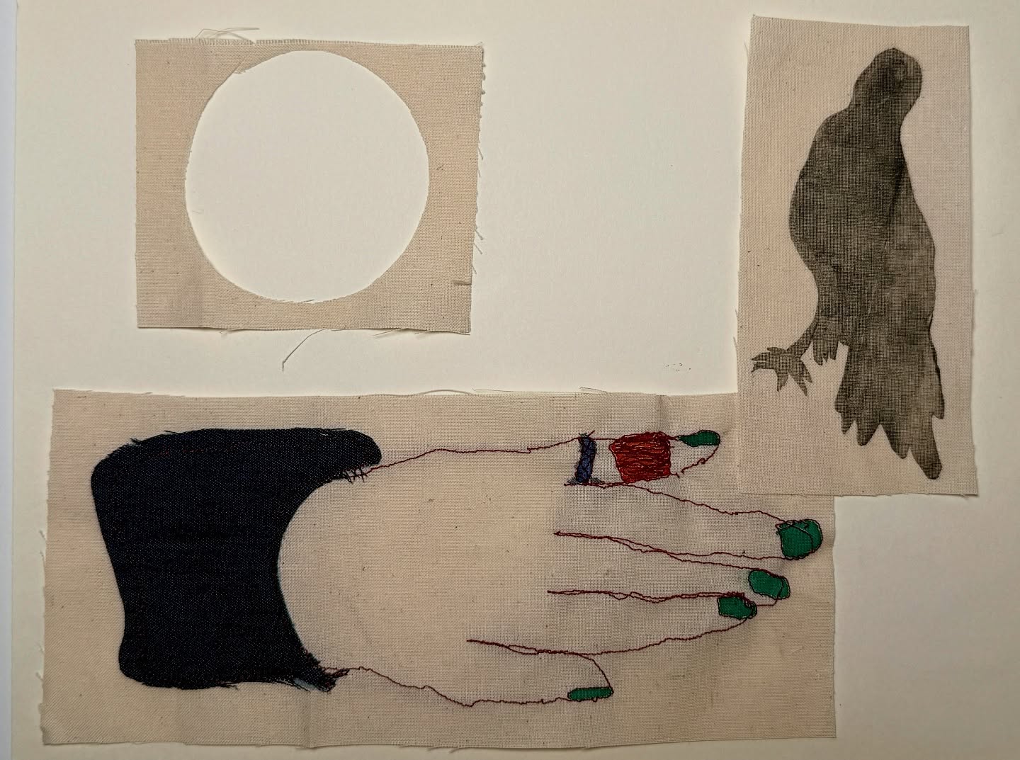 Stitching and printing, two processes consolidating thoughts by doing. Composition, form, tactility, texture, drawing and printing. A few pieces that have surfaced over time since a chance encounter @artworkersguild in May with @monicaboxley_mixedmedia_art #stitch #machinestitching #tetrapakprint #canvas #drawing #cutandstick #bird #cups #hand #usualconcerns #processled #containment #holding #vessels #theusualsuspects #littlethings #maureennathan #geums #cups #watercolour