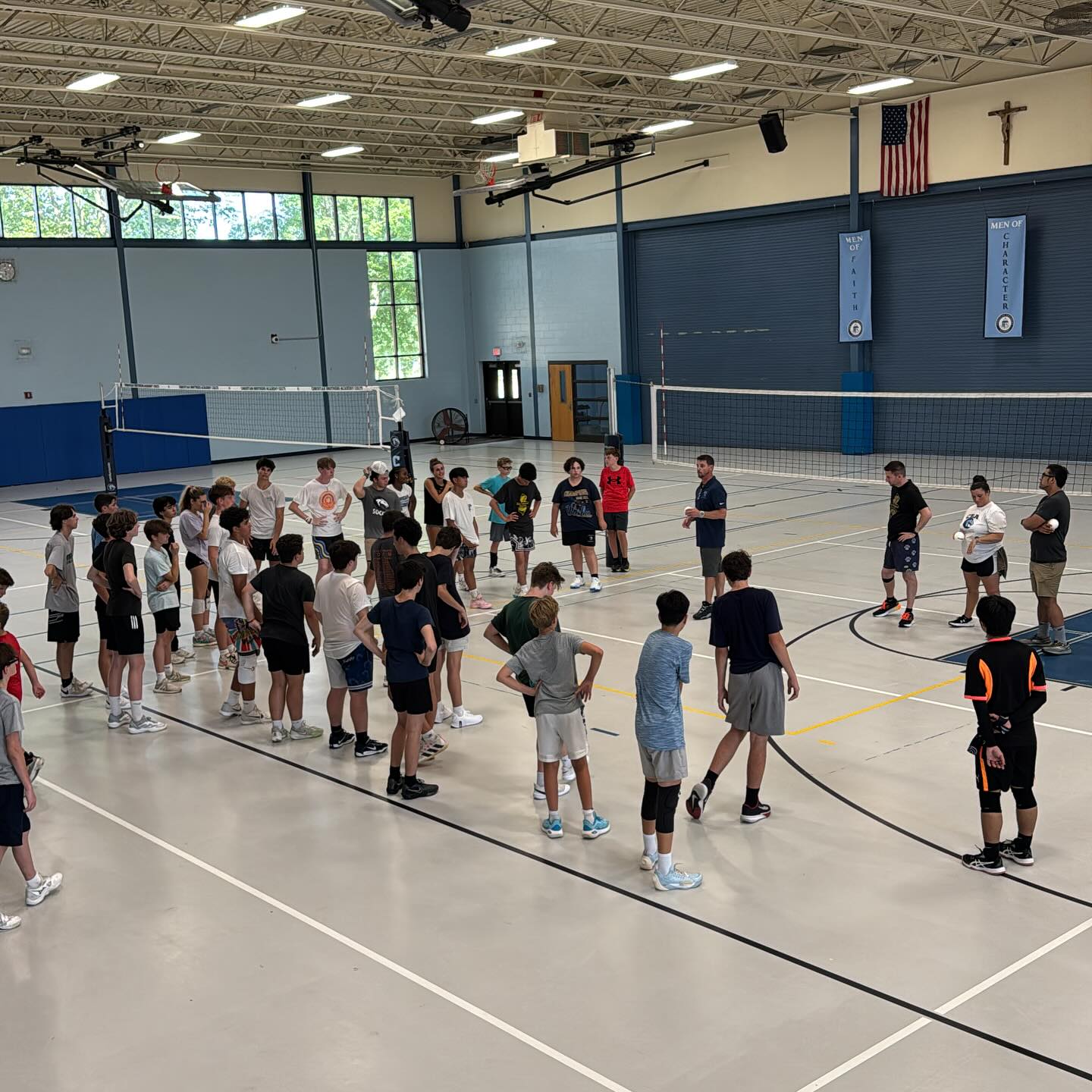 1st Day of our Blue and White Volleyball Camp hosted at CBA!