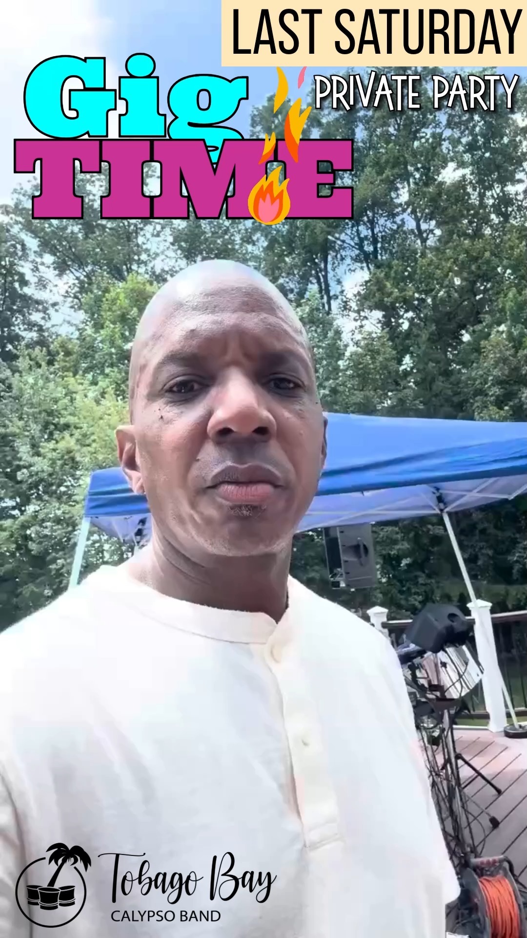 What's it like to play steel pans at an afternoon private pool party?