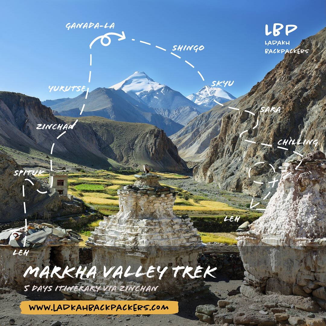 Our guests just completed their 5-day Markha Valley Trek via Zinchan!
While the classic 7-day route from Chilling to Chogdo over Kongmaru La Pass is stunning, it’s also one of the more demanding trails in Ladakh. For those looking for the beauty of Markha without the high-altitude strain, this curated route via Zinchan is the perfect alternative — shorter, easier, and equally breathtaking.
Swipe through to explore the trail that brings you face-to-face with dramatic canyons, remote villages, and surreal Himalayan landscapes — all without crossing the tough Kongmaru La!