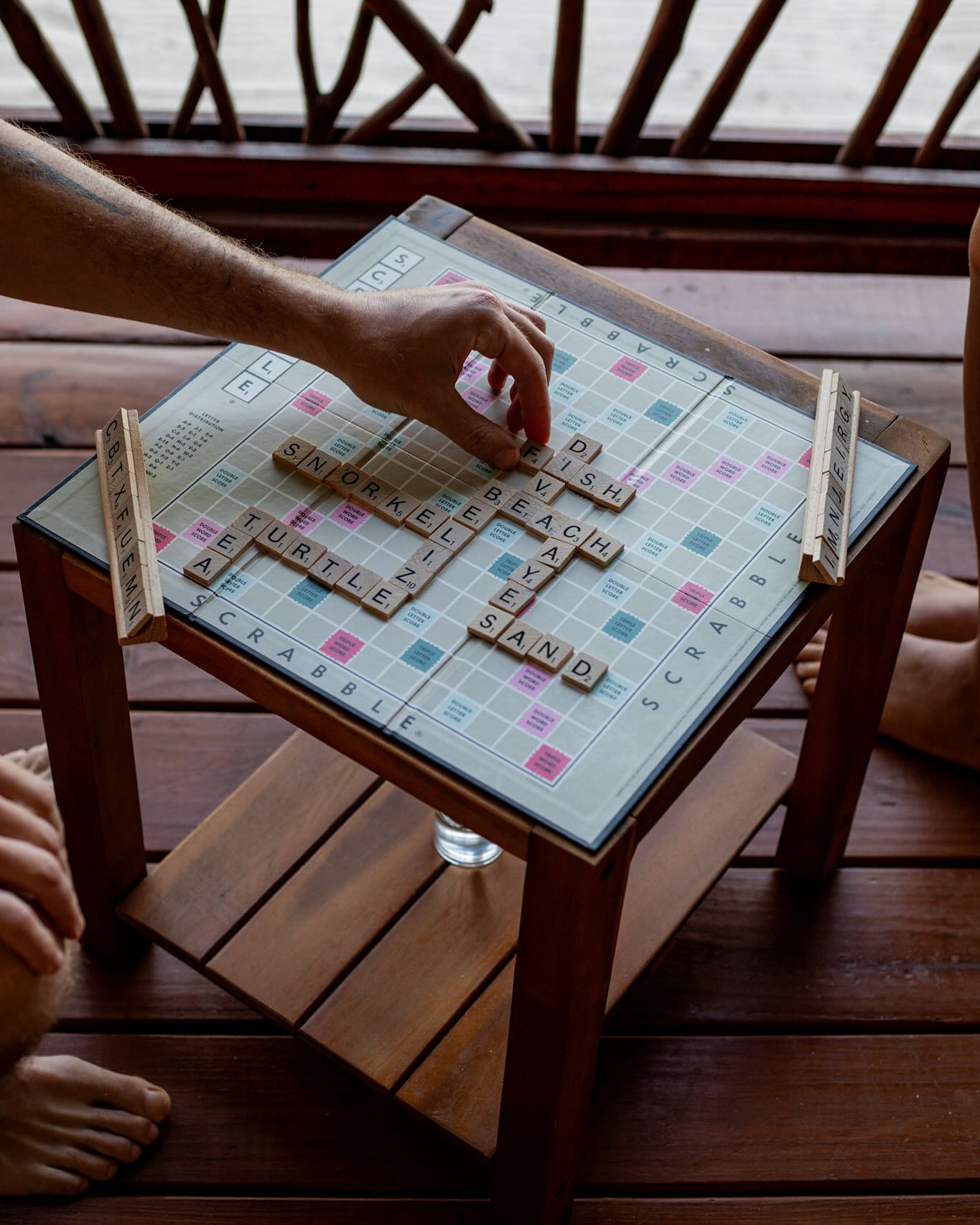 For this game of Scrabble, we’ve got snorkeling on the brain!
All guests have access to our collection of board games and books, the perfect way to wind down after a day of adventure.