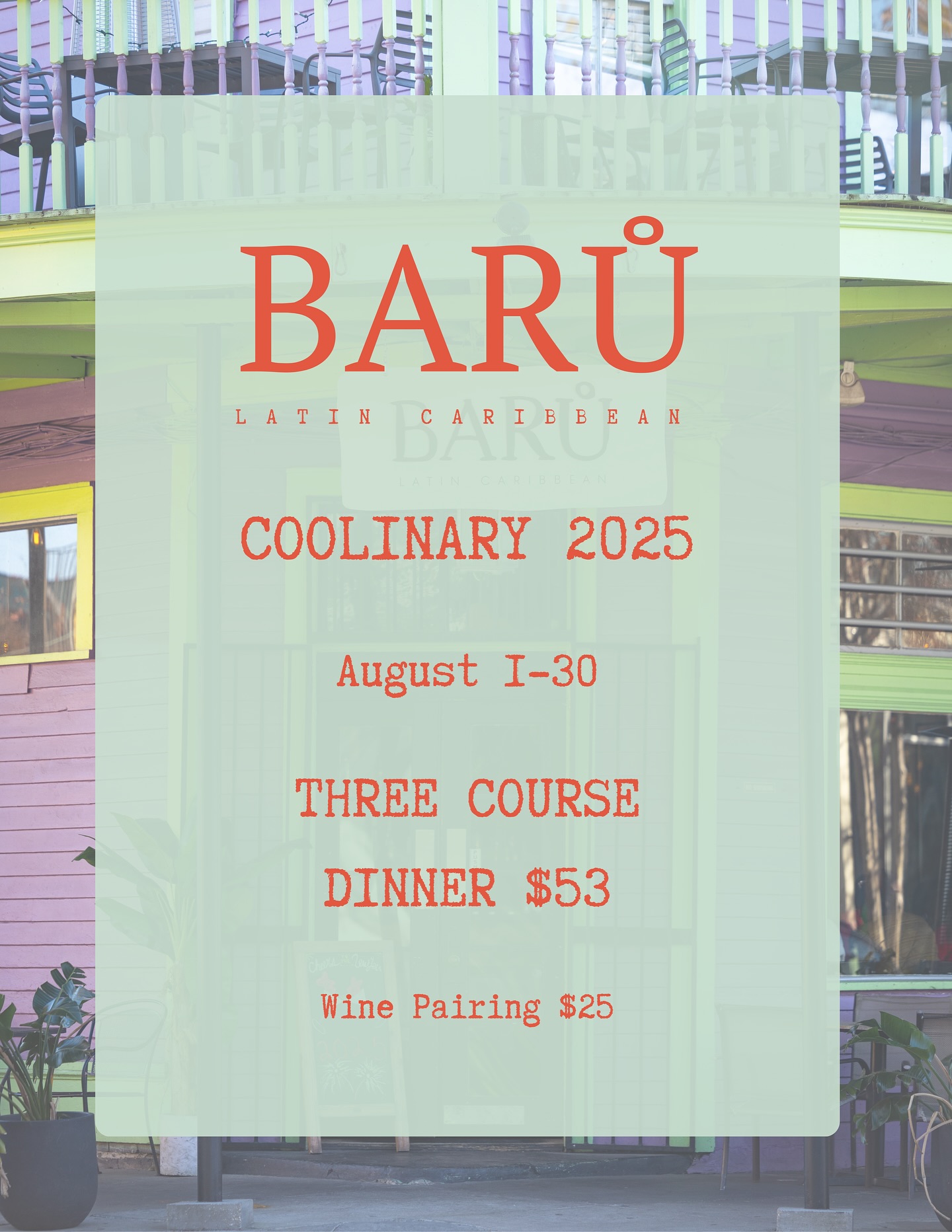 HOLA!!
We are excited to announce that we are participating in New Orleans COOLINARY Month!
Check out our sabroso Three-Course Menu inspired by the vibrant flavors of the Caribbean and Latin America.
Join us for Dinner!
To reserve a table visit our website or @resy
#CoolinaryMonth #NewOrleansEats #CaribbeanCuisine #LatinAmericanFlavors #FoodieDelight