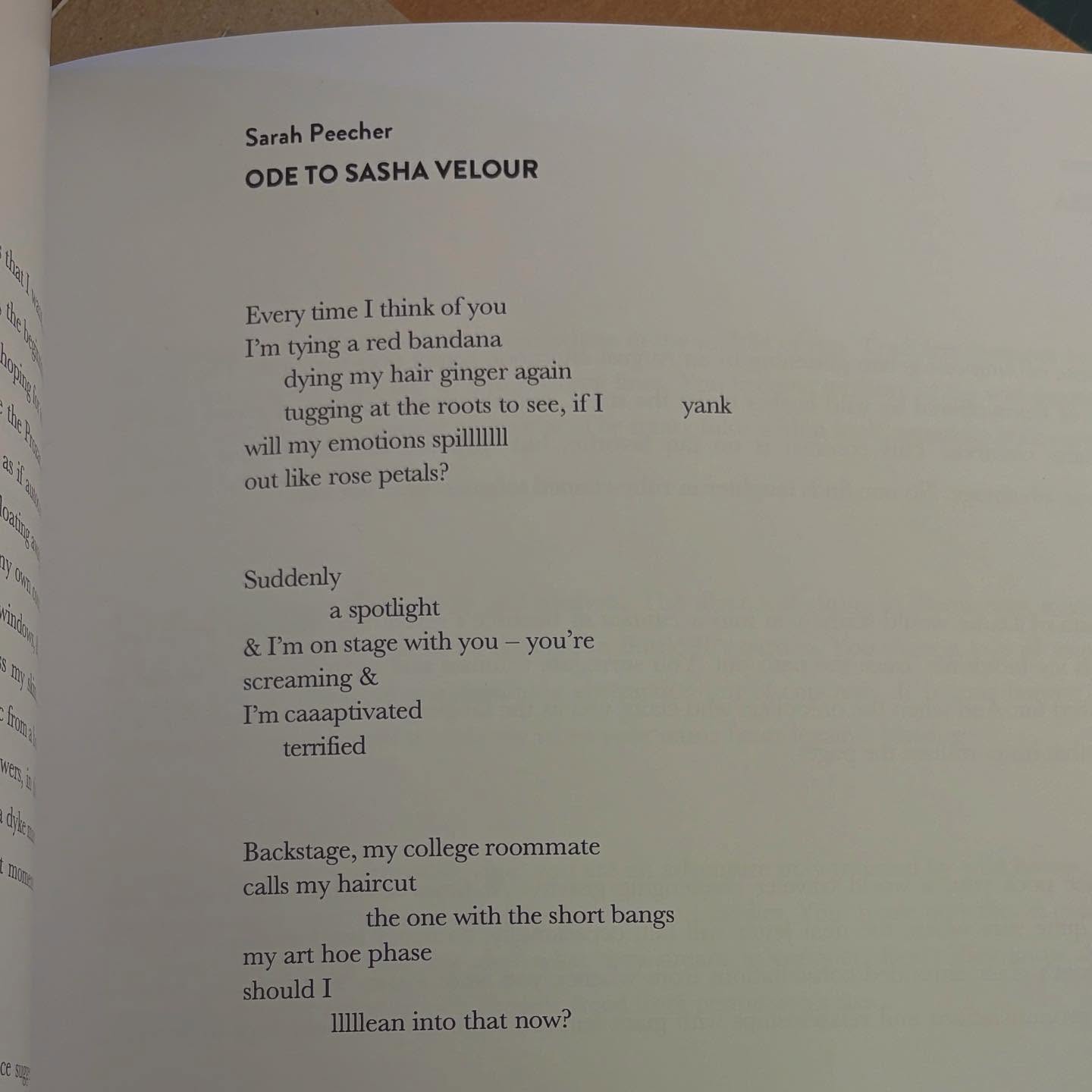new poem for my favorite drag queen in this very cool, big, shiny print edition of Blood Tree Literature! 🥀 i’ve only posted a snippet here so you’ll have to grab a copy from them if you wanna read the whole thing—there’s a ton of amazing poets featured in this special edition too!