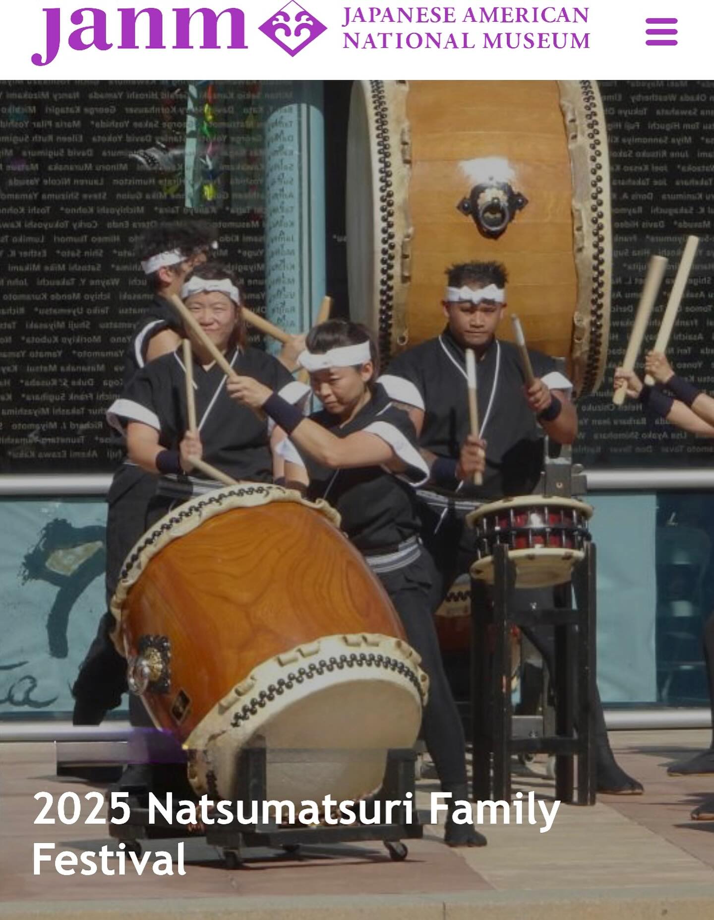 We’re back @jamuseum ‘s Natsumatsuri! Saturday, August 16, 2025 at 2:30pm! We’ll be performing a 30 minute set at JANM’s @democracyjanm center :) Great family fun and entertainment. Hope to see you there!