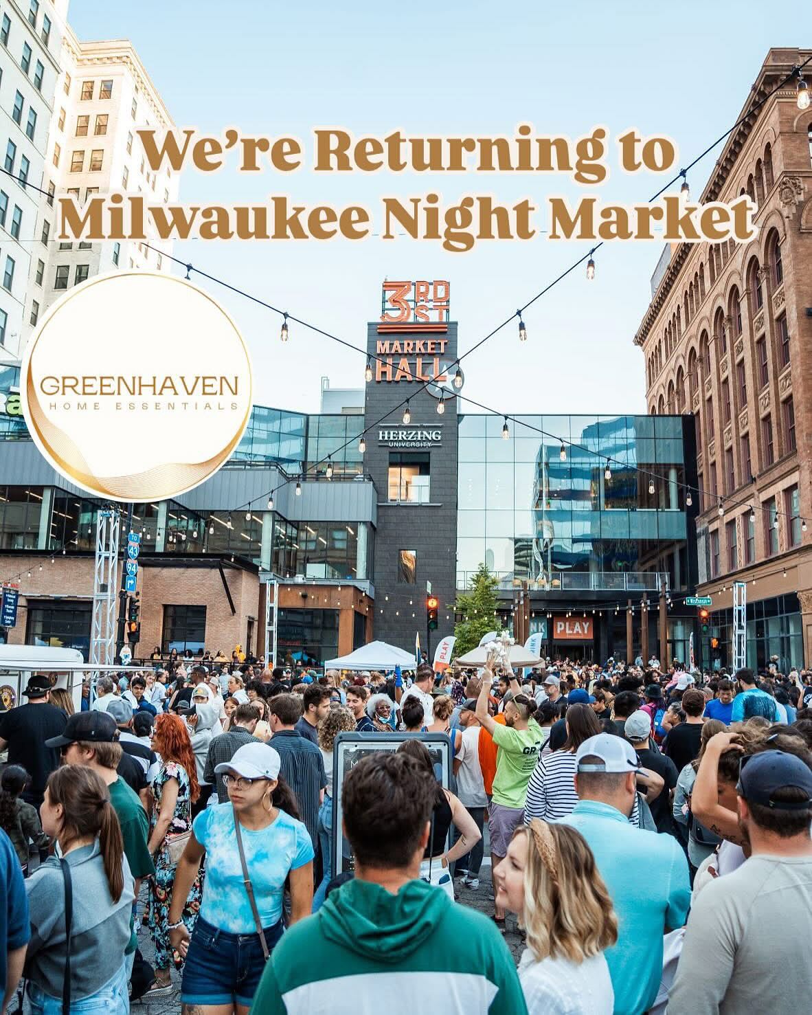 We’re returning to the @mkenightmarket this Wednesday August 13! Support local vendors, listen to live music & explore all that Westown has to offer ✨ We’ll be at booth #11 with our all natural room sprays, kitchen accessories, laundry, and more.
Plus we’re giving away a $15 shopping credit to the first person to find our booth and mention this post. Everyone else will receive a free gift with any purchase *while supplies last.
The @mkenightmarket , presented by @clovercommerce and @westownassociation is a free, outdoor event showcasing a variety of local #MKE vendors, performers & artists 🌙 #ShopLocal artists & makers, eat amazing food, and watch exciting performances. Hope to see you there…party starts at 5pm!
#mkenightmarket #nightmarket #milwaukee #shopgreenhaven #ecofriendlyproducts #smallbuisness