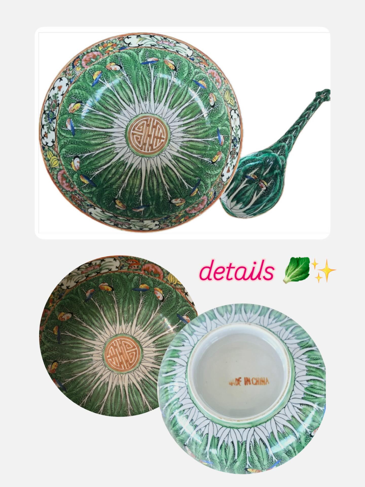 No words. Just ???
Authentic antique Famille Verte Bok Choy 9” hand painted porcelain bowl with 8.5” long spoon included.
Incredible. Flawless antique condition.
NFS
#forsale #vintage #antique #familleverte #bokchoy #chineseexportporcelain
