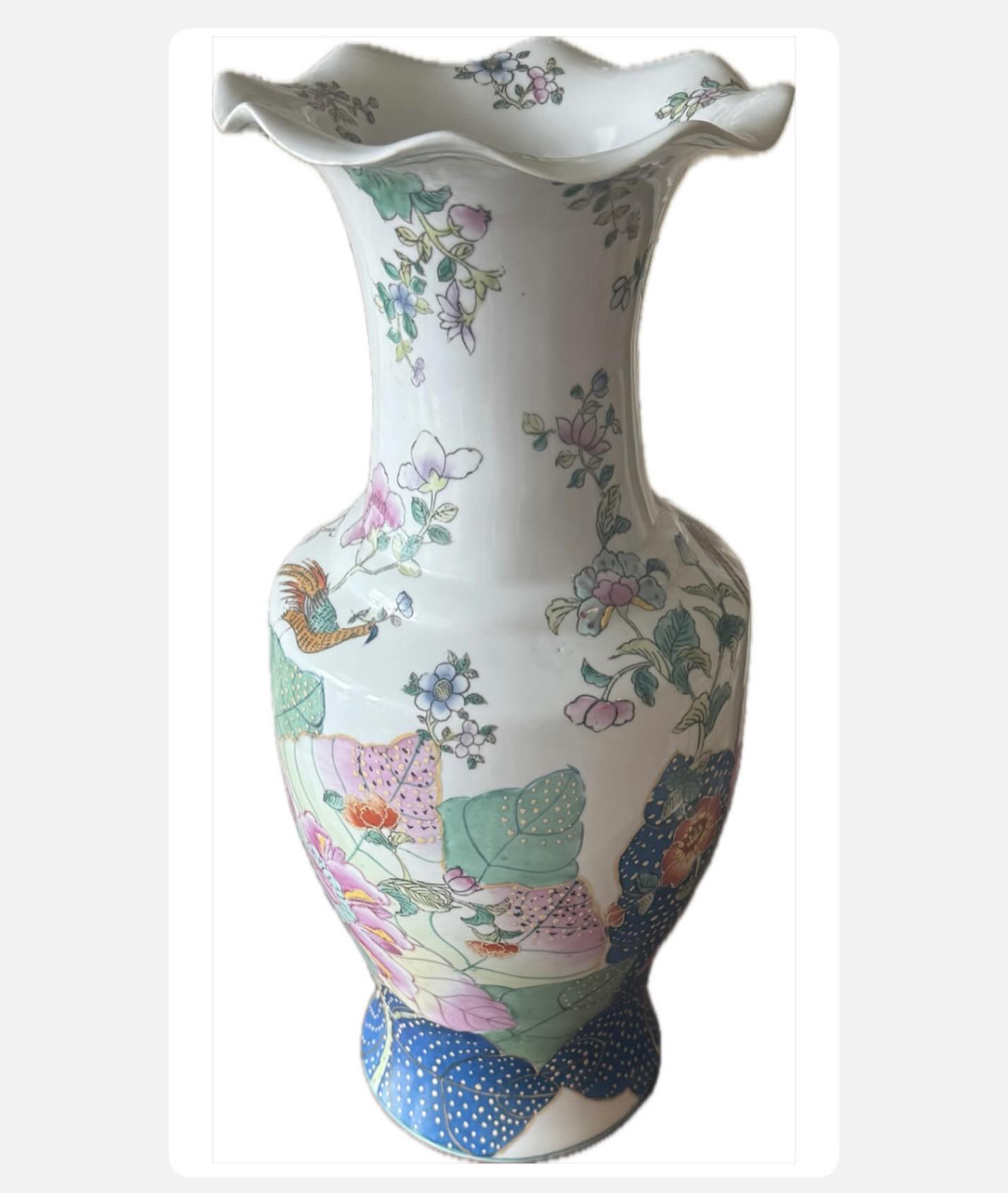 The “Tobacco Leaf” pattern is a distinctive and highly prized design in Chinese export porcelain, known for its vibrant colors and intricate botanical motifs.
Offered here by Alexandra Jane Interiors is an 18 in. tall scalloped Tobacco Leaf vase - quite unique and extraordinary compared to its comps. Stamped on the bottom and in perfect vintage condition, this one will be tough to part with.
FUN FACT:
Many authentic “Tobacco Leaf” patterns also include a small phoenix bird perched on a leaf, often holding a sprig of flowers or foliage in its beak. The phoenix is a significant symbol in Chinese culture, representing peace, prosperity, and eternity.
SOLD OUT
#forsale #vintage #antique #chineseexportporcelain #tobaccoleafporcelain