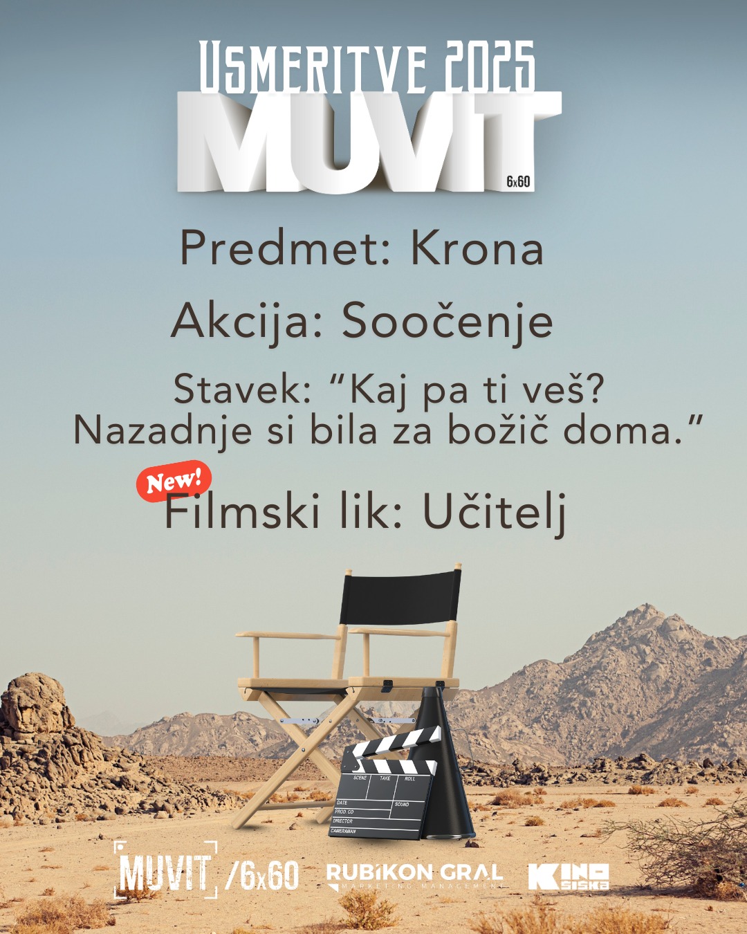 In smo štartali! ?
Poleg treh usmeritev, ki jih tekmovalci že dobro poznajo, smo letos uvedli še novo: Filmski lik!
Letos je ob točno 12.00 uspešno štartalo 22 filmskih ekip.
Srečno in uspešno ekipam, se vidimo na oddaji filmov, v sredo, do 23.59.59.
Komu bo uspelo najboljše realizirati svoj novi kratki film in osvojiti nagrade? Pridi v petek, 22. 8. v Kino Šiška in uživaj v nepozabnem filmskem večeru.