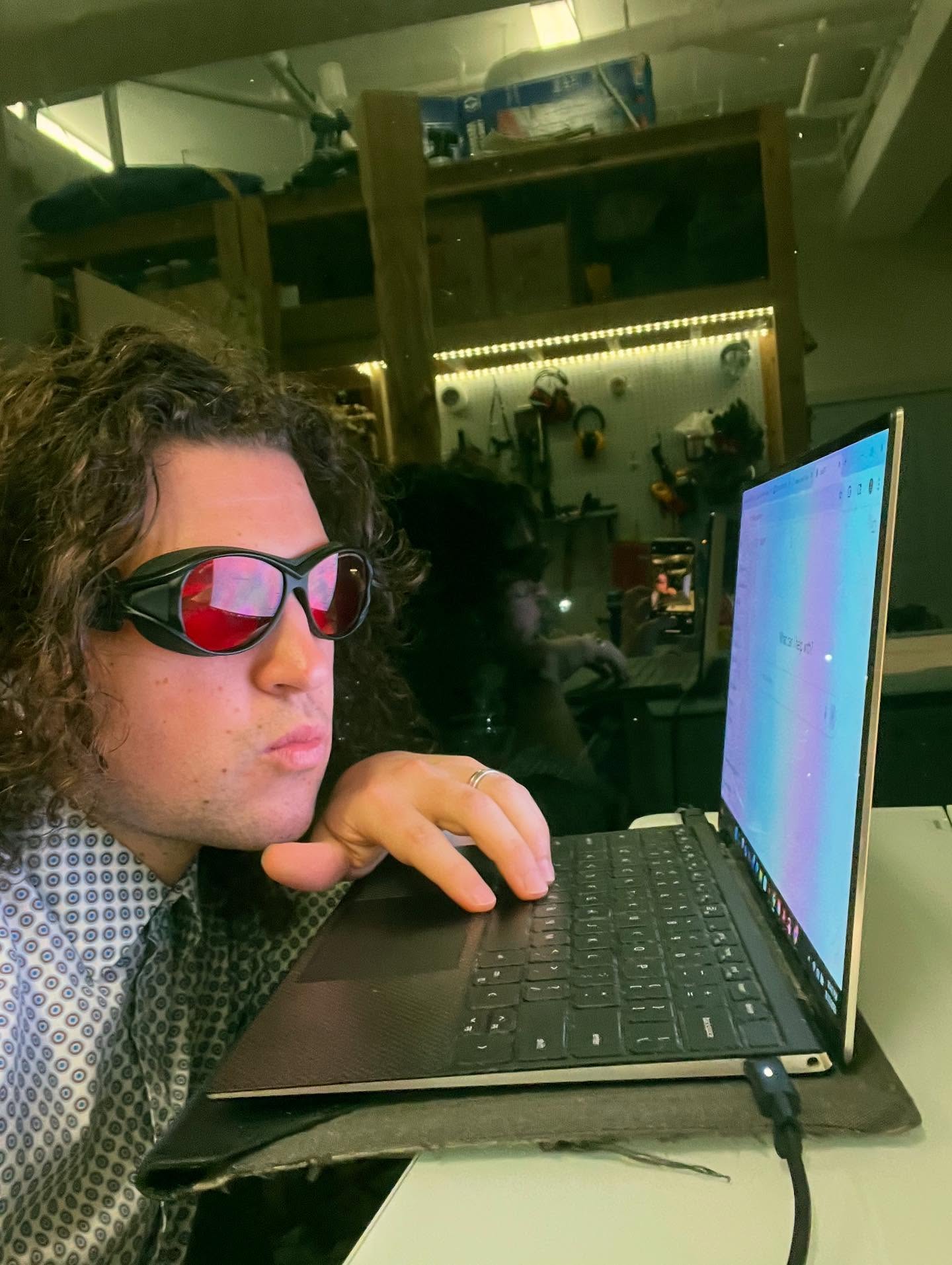 If you care to find me, look to the Western skies! Golob Art is going national (!!!) and creating public art in Southern California for the upcoming Jewish Street Art Fest - in Orange County, CA this year! I’ll be in OC/LA-Metro for the next two weeks. While I’ll be spending a lot of the time working on the art, I’m setting aside time to tour around, connect with folks, see art, and try good food - if you want to connect or offer recs, please send them my way! :)
.
I’m so excited to be creating a new artwork, Woven Song, for the @shmtemple congregation in collaboration with the @jewishcommunityfoundationoc and the Jewish Street Art Fest @thehillelsmith . I’ll also be hosting art workshops on Sunday, August 24 - some spots are still open.
See you in sunny California! ☀️🍊🌴
P.S. enjoy this pic of me preparing the custom stencils for the art workshop and looking like a Y2K World Wide Web hacker. 😎😌
#publicart #muralart #streetart #jewishart #jewishculture #orangecountyca #irvinecalifornia