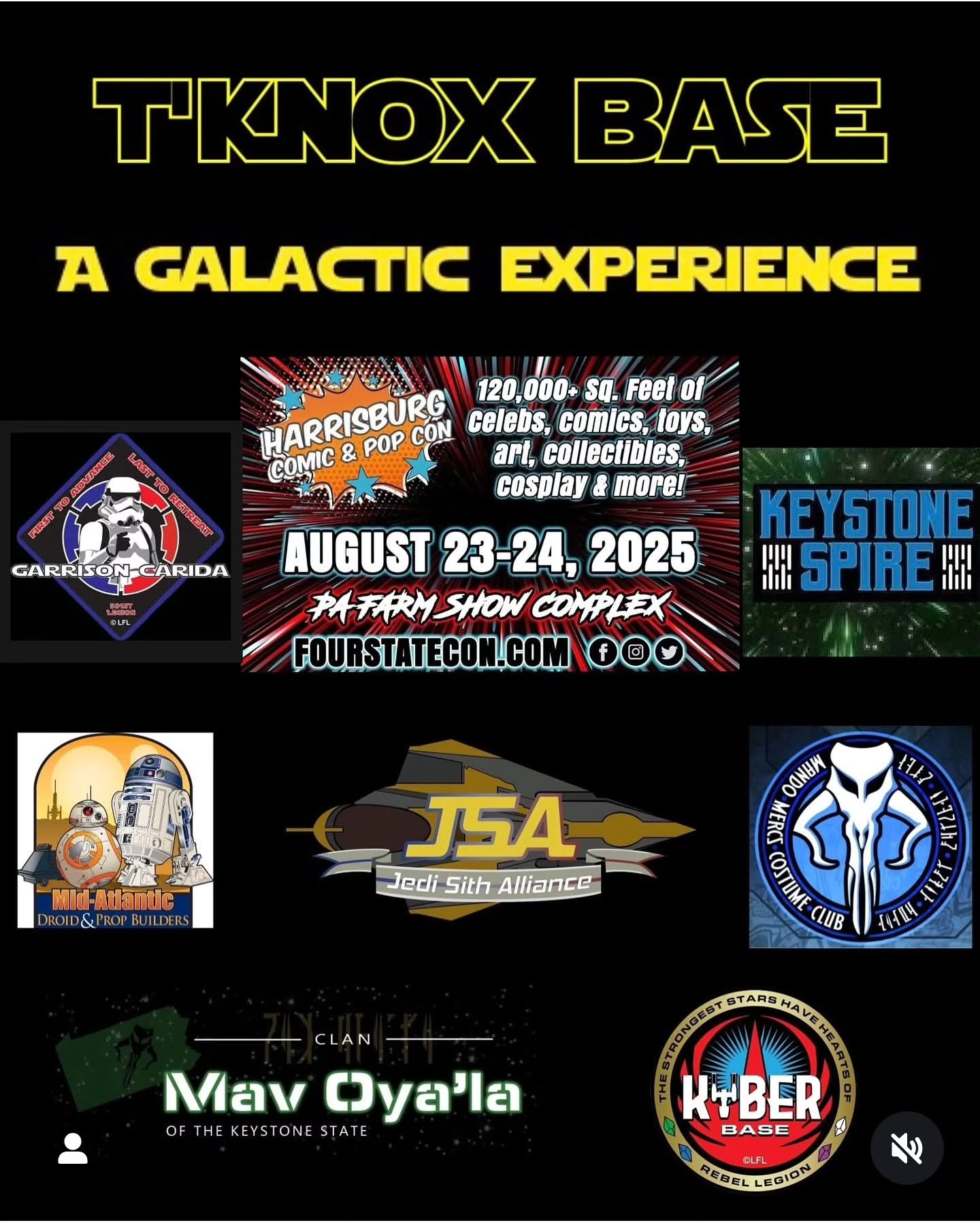 Ready for a Star Wars weekend??
Come to Harrisburg Pop Con and visit T'Knox Base for a galactic character experience!
🗝🪨🛕
www.keystonespire.com