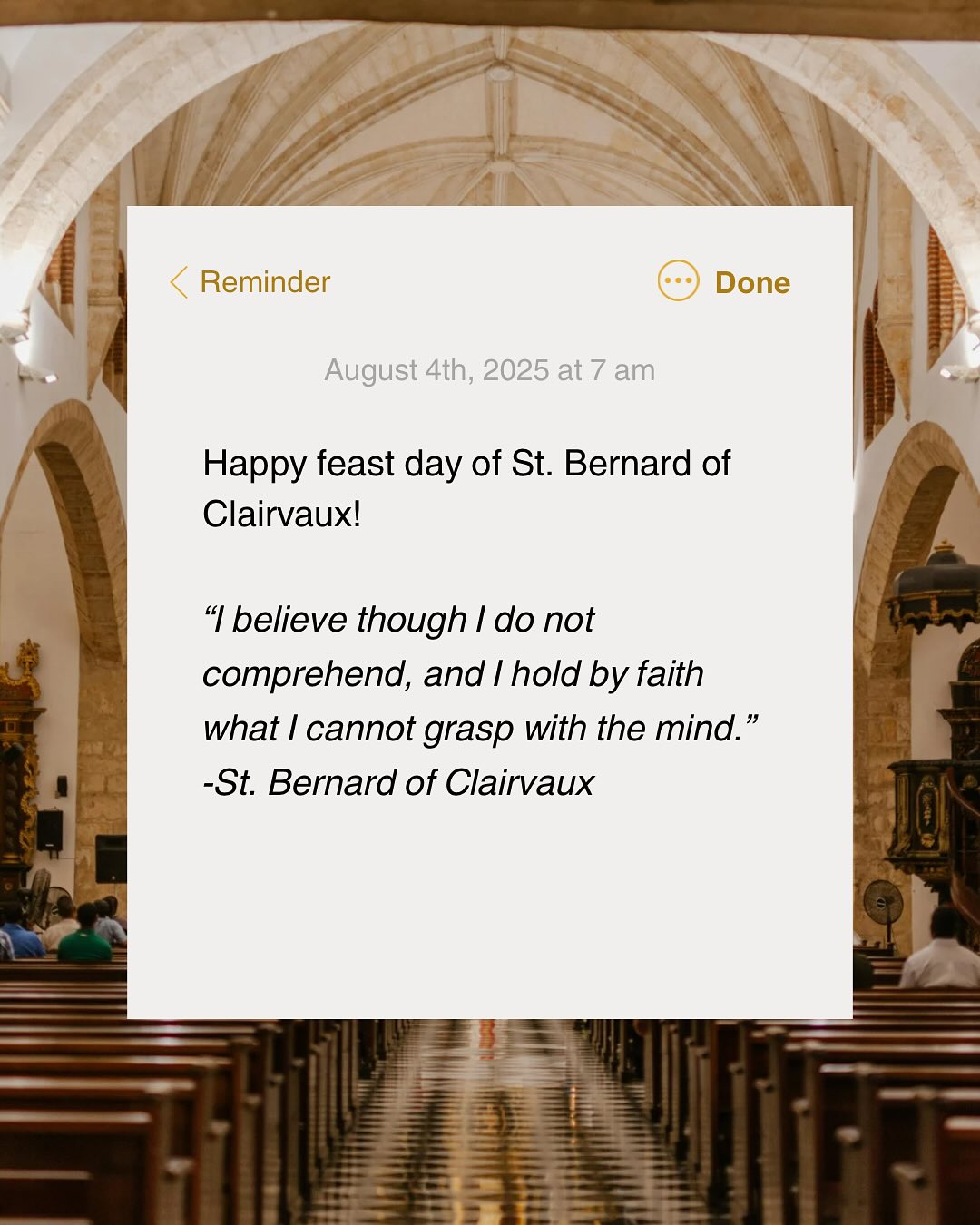 Mystic, monk, and master of words,
St. Bernard walked the cloistered path with fire in his soul and honey on his tongue.
Founder of monasteries, preacher of the Second Crusade, and voice of Mary’s praises —
He called love “the ladder to heaven” and silence “the school of wisdom.”
He popularized the Memorare, a heartfelt appeal to the Blessed Virgin, which has echoed through the centuries as a prayer of hope in distress.
Today, we remember the Abbot who shaped a century with nothing but a pen, a prayer, and profound humility.
Ora pro nobis, St. Bernard.
Painting: Christ embracing Saint Bernard by Franscisi Ari Alta painted in 1625- 1627