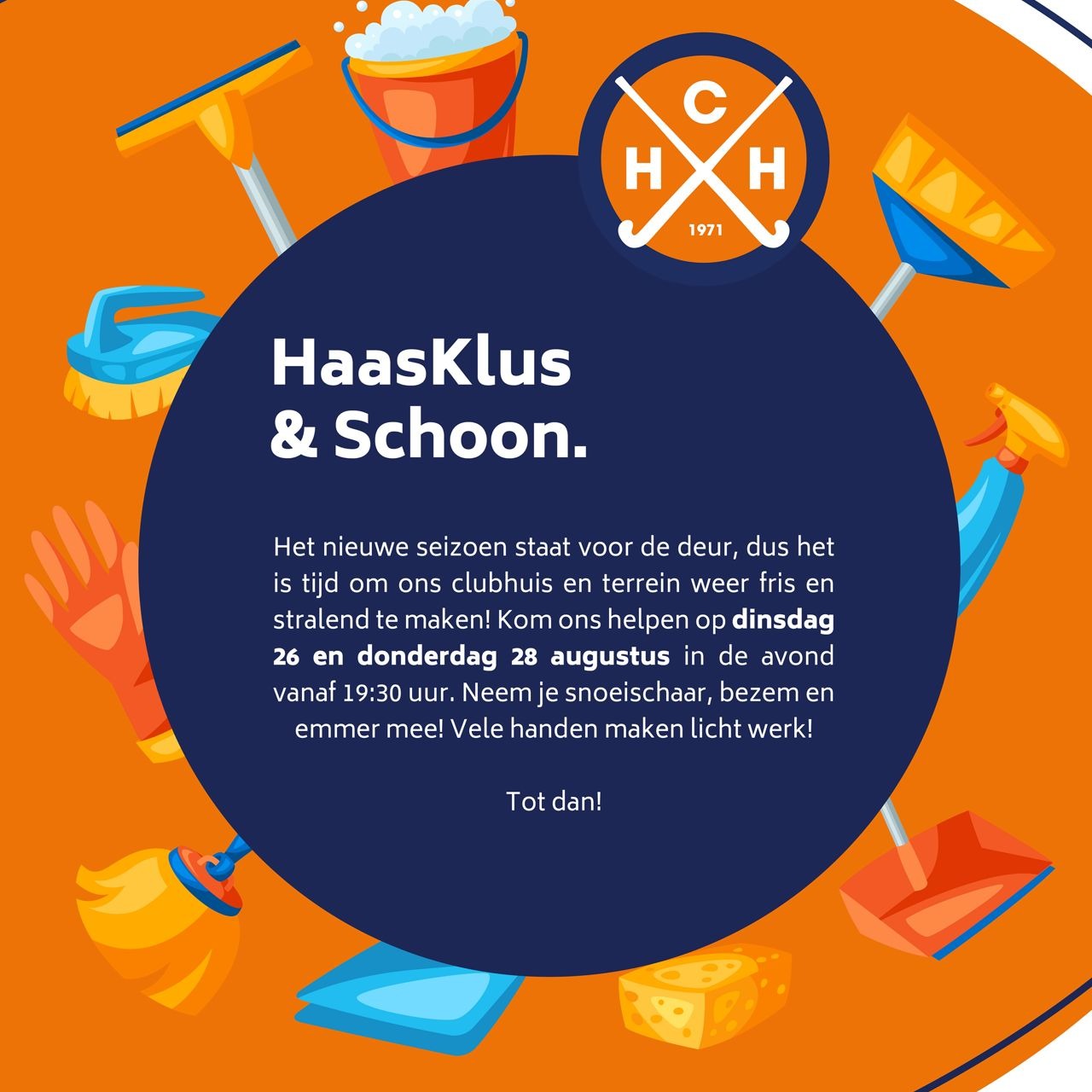 Pak je snoeischaar, zaag, bezem of poetsdoek en kom helpen op dinsdag 26 en donderdag 28 augustus van 19:30u - 21:30u. Vele handen maken licht werk, en zo ziet ons hele complex er weer fris en stralend uit voor het nieuwe seizoen!