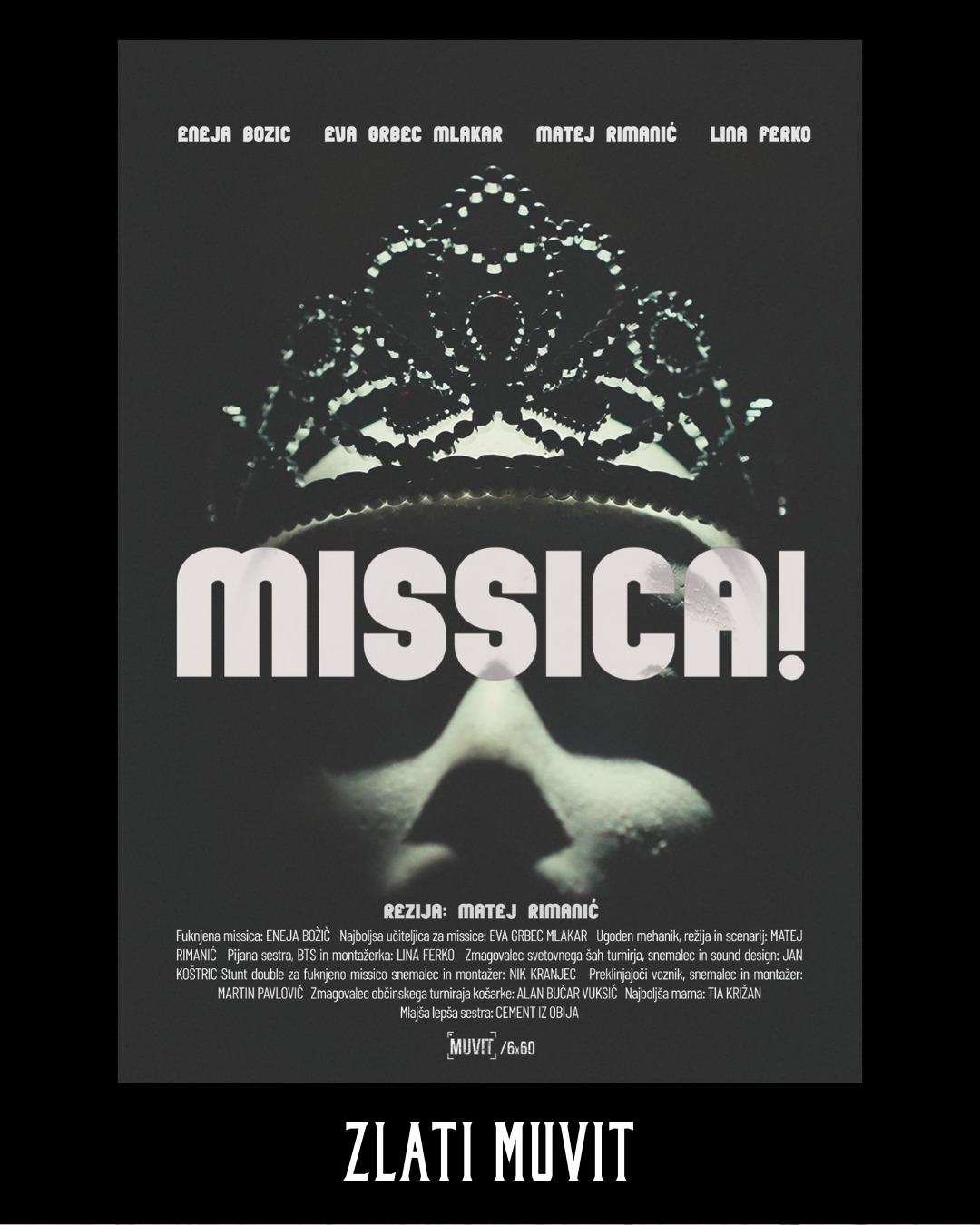 ??Nagrado Zlati MUVIT 2025 prejme ekipa Primea za film Missica!