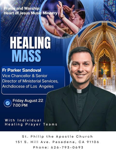 Come & receive! We have two upcoming Healing Masses and one is TONIGHT! ?
#pasadenacatholic