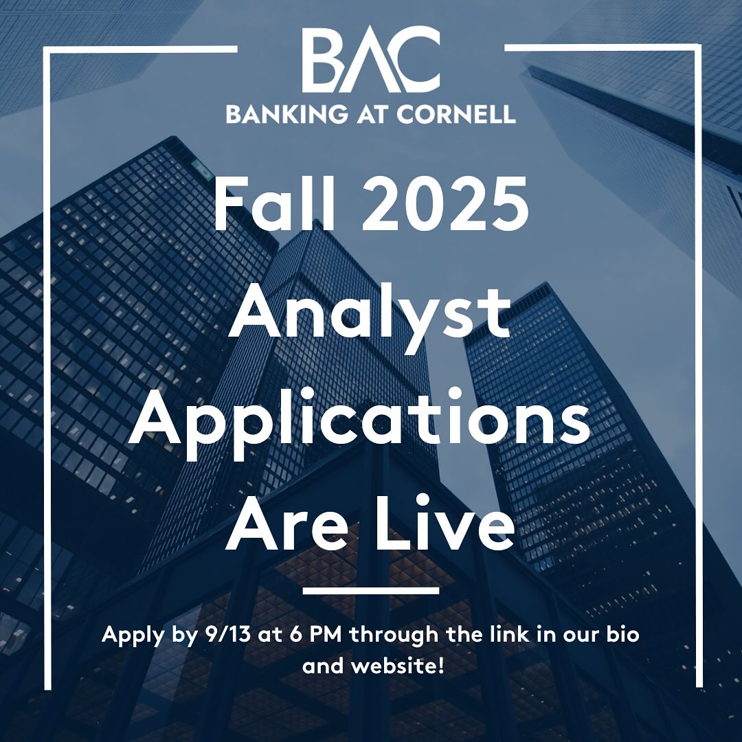 Fall 2025 Analyst applications are now LIVE!! Apply by September 13th at 6 PM using the link in our bio and website 🎉
Application: https://forms.gle/db327uHRrFgQ1ofQ8