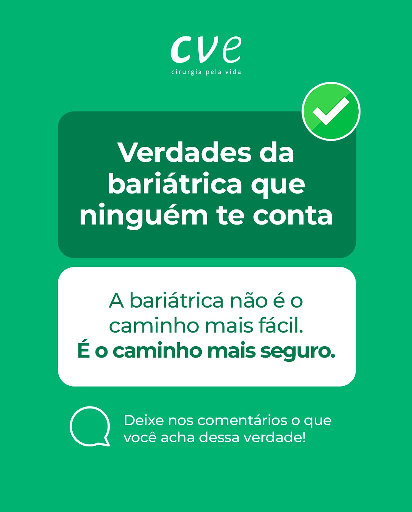 Muita gente acredita que a cirurgia bariátrica é uma “solução rápida” para emagrecer.
Na verdade, ela é um tratamento seguro, respaldado por ciência, indicado quando outros métodos não trouxeram resultado.
A bariátrica exige preparo, acompanhamento multidisciplinar e mudanças de estilo de vida.
Por isso, não é sobre facilidade. É sobre segurança, saúde e qualidade de vida.
? Você já sabia dessa verdade? Conta aqui nos comentários.