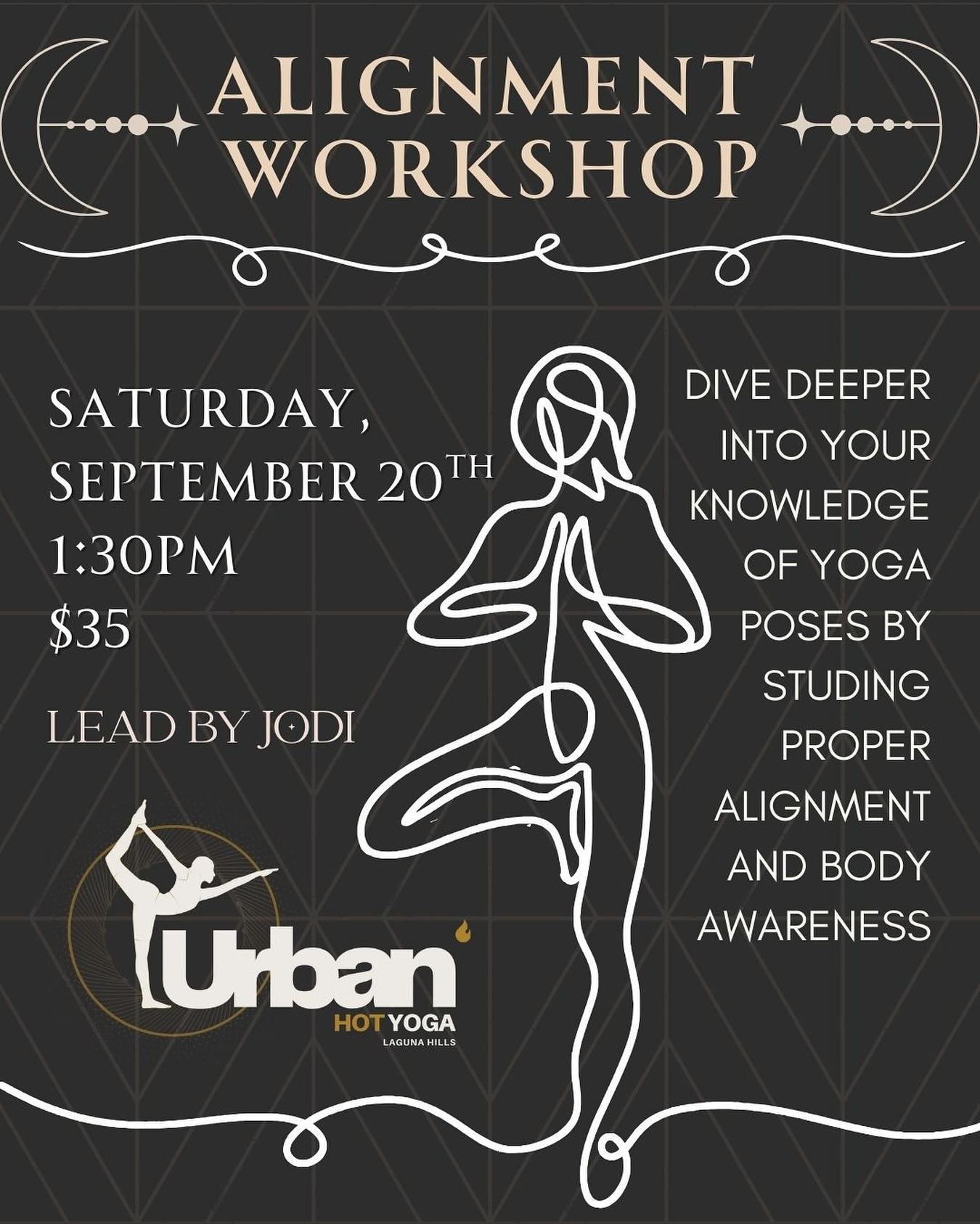 Ever wonder if you’re doing a yoga pose correctly? Now’s your time to get some answers!
On Saturday Sept 20th, @yogi_jodes will be leading an Alignment Workshop. This class will walk through poses in depth and help you gain awareness in the postures.
Class will be 1:30-3:30 and is $35
.
.
.
#yoga #alignment #workshop #class #posture #vinyasa #flow