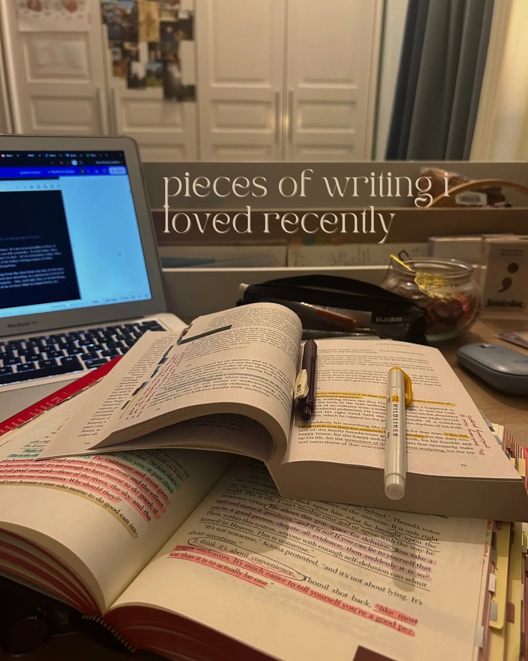 — 8 pieces of writing i loved recently
truthfully, these are all translated literature and a part of me wonders what it be like if i could read the original versions in the state they were meant to be received~
nevertheless, i’m grateful to be able to experience them in a way that makes my mind feel like it’s meeting up with an old friend in a cafe we used to love
mentioned material:
the book of disquiet by fernando pessoa
operation true love by kkokkalee, Dledumb