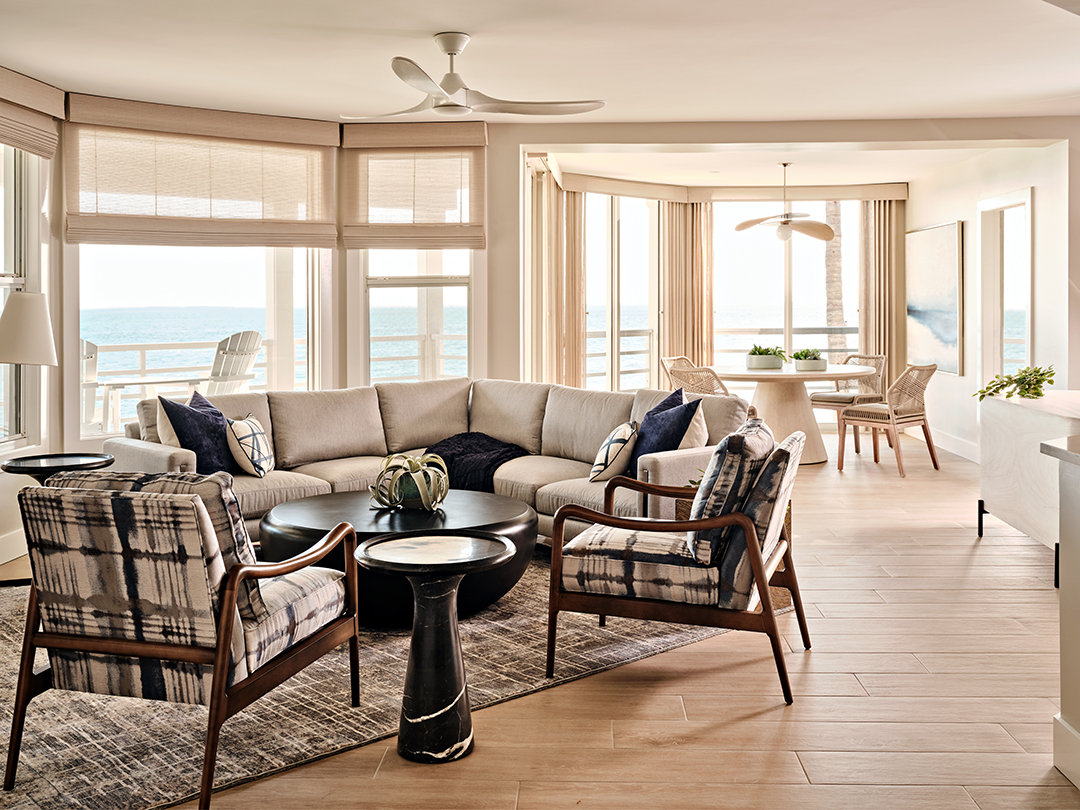 Golden mornings on Captiva ☀️
Did you know we are also interior designers?
Our sister company, Studio AJO, designed this condo’s interiors to embrace natural light and coastal calm. The soft glow of sunrise fills each space with warmth, creating a tranquil retreat that feels both timeless and serene. ?
@dancutronaphoto @timothy_aquarius
#CaptivaIsland #InteriorDesign #CoastalLiving #MorningLight