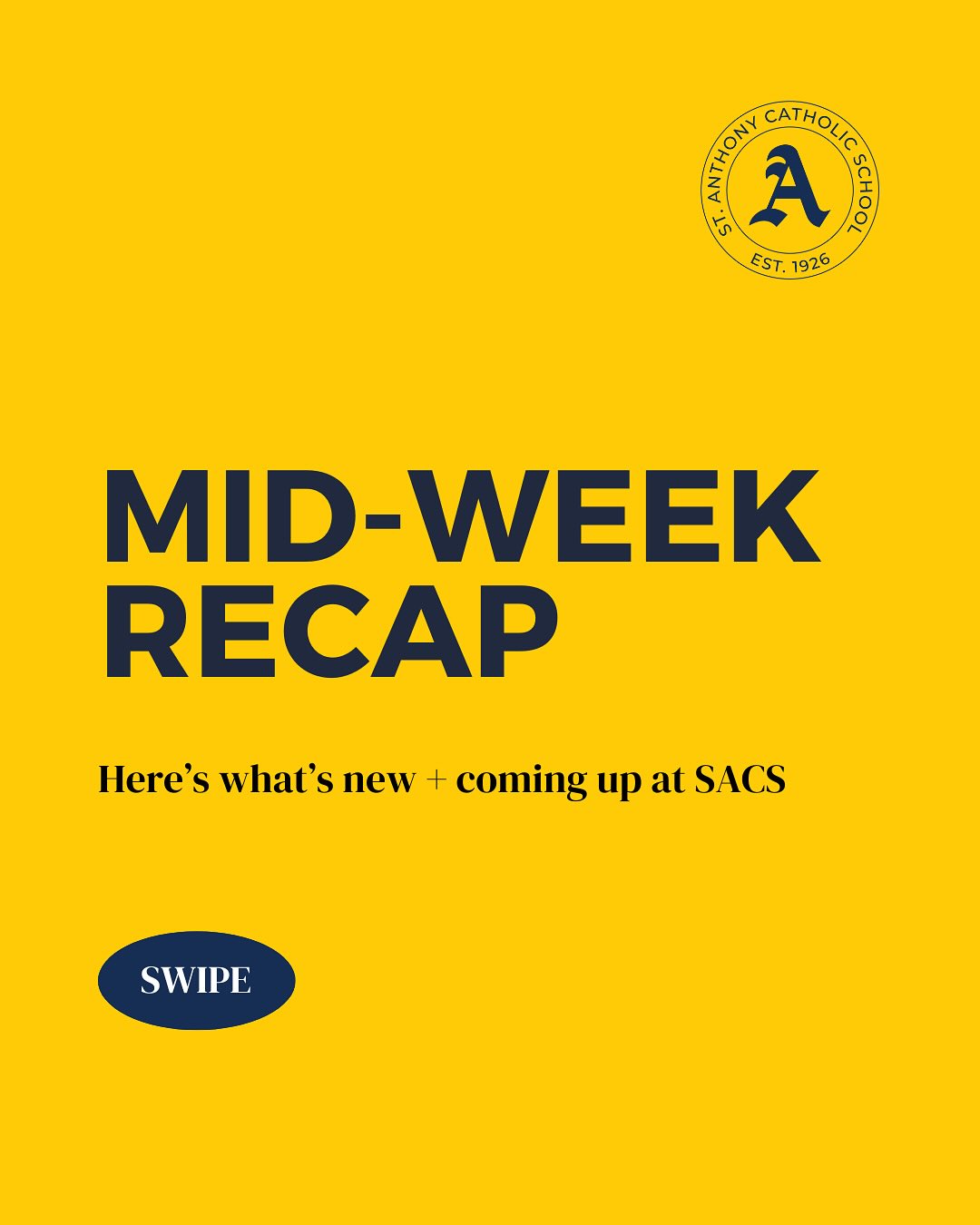 ? ICYMI: Here’s your SACS Mid-Week Recap! From Rally Days to Yearbook info, here’s what you need to know. Check your email for details.
#sacsmidweekrecap