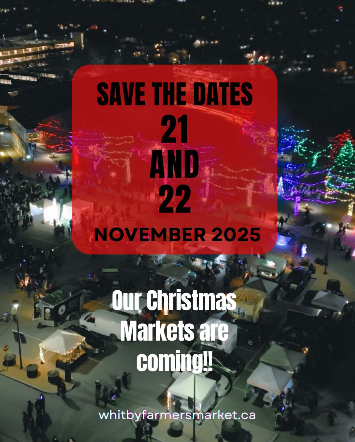 ✨We are getting ready to bring you our
two Christmas Markets again this year!!✨
🎄
Friday November 21st we are outside for the
Town of Whitby’s “Whitby Lights the Night” celebration
from 4pm until 8pm
AND
Saturday November 22nd we are inside the Brooklin United Church for Brooklin’s “Christmas in the Village”
from 9am until 2pm
🎄
Stay tuned for more details!!
#holiday
#shopping
#christmasdecor
#treelighting
#christmastime
#whitbyfarmersmarketatnight
#whitbyfarmersmarketgoestochurch
#whitbyfarmersmarketinbrooklin
