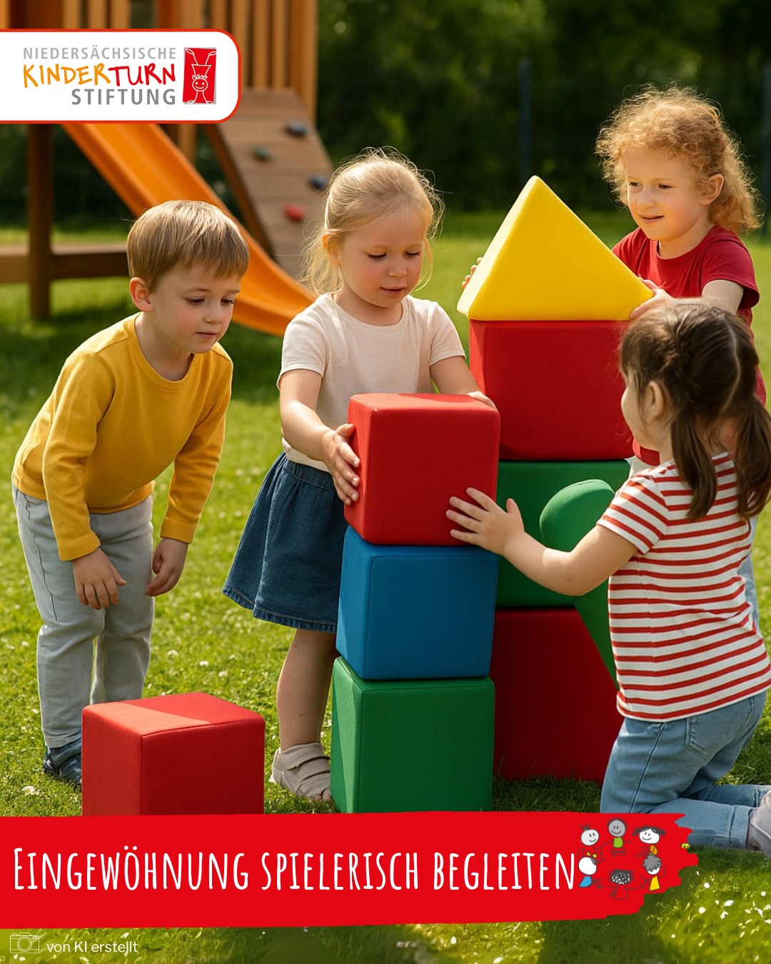 ? Eingewöhnung spielerisch begleiten?
? Wir bauen ein Bewegungs-Dorf
? In der Eingewöhnung heißt es: ankommen, entdecken, wohlfühlen!
Mit unserem Bewegungs-Dorf laden wir Kinder ein, die neue Umgebung spielerisch zu erkunden.
Ob Höhle, Tunnel oder Turm – an jeder Station wartet eine kleine Bewegungsaufgabe. Sowohl in der Kita als auch im Verein spielbar.
? So wächst die Sicherheit… Schritt für Schritt – oder Hüpfer für Hüpfer!
#Kinderturnstiftungnds#KinderfürBewegungBegeistern#MottodesMonats#Eingewöhnung #Bewegungsspiel #KitaAlltag #Vereinsleben