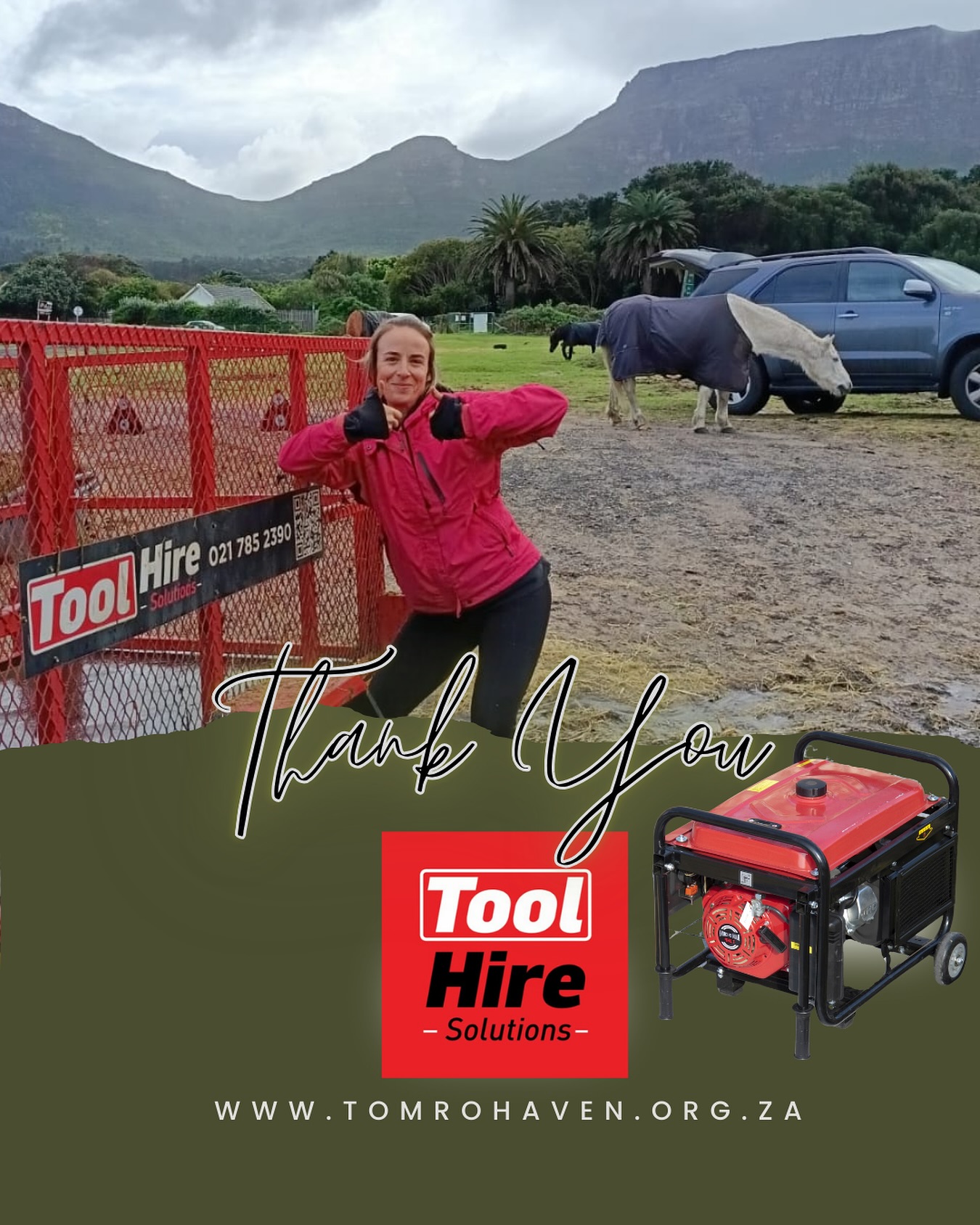 💙 A Very BIG Thank You! 💙
We would like to give a heartfelt thank you to Tool Hire, who always go above and beyond in supporting Tom Ro Haven. 🙏🐴
From helping us with trailers to recently sponsoring a generator for the day, your generosity makes an incredible difference to our horses and the children we care for.
We truly can’t thank you enough for standing by us and being part of the Haven family. 🌟
#TomRoHaven #ThankYou #CommunitySupport #HealingThroughHorses #HorseRescue