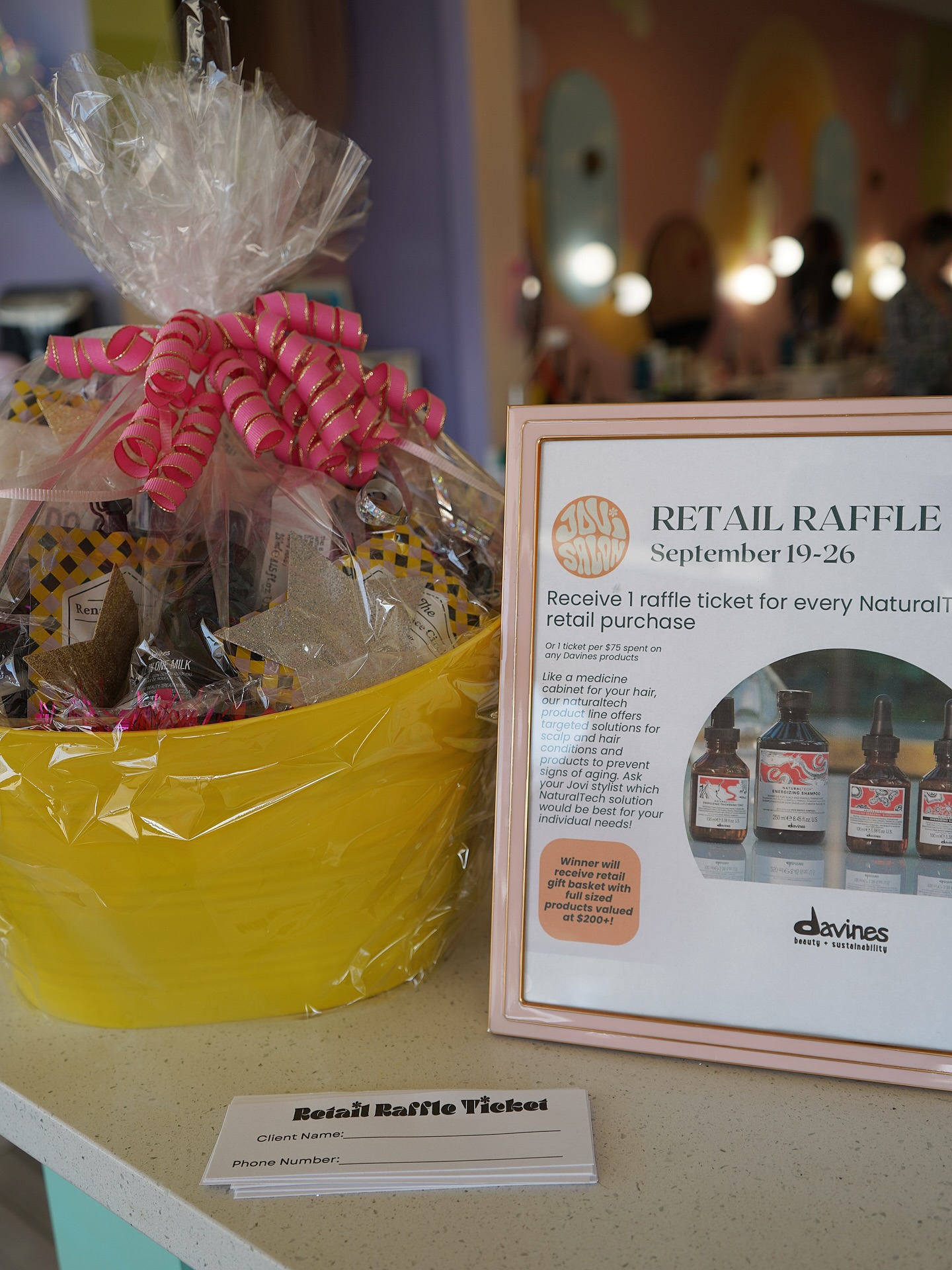 Like a medicine cabinet to your hair, our NaturalTech product line offers targeted solutions for scalp and hair. Aging happens not just to our skin but to our hair as well! Ask your Jovi stylist which NaturalTech solution would be the best fit for your individual hair needs 💜 RAFFLE ANNOUNCEMENT! Receive 1 raffle ticket for each NaturalTech retail purchase from September 19-26th. Winner receives a goody basket of products valued at over $200!