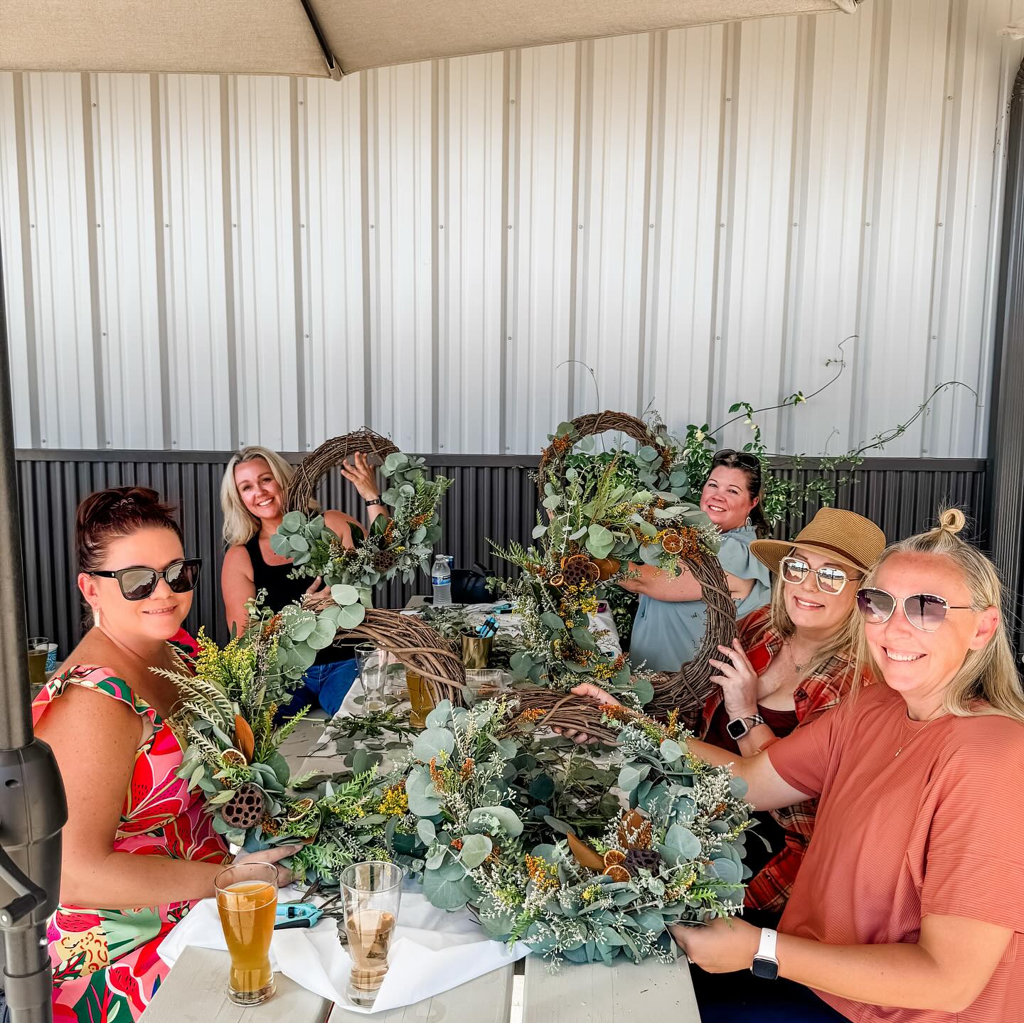 Another fun workshop @fowlerranchca cheers to these ladies and their amazing fall wreaths! We can’t wait to be back at Fowler Ranch on October 5th for Succulent Pumpkins. Join us and make your own fall succulent arrangement plus beer and great company! 🍻