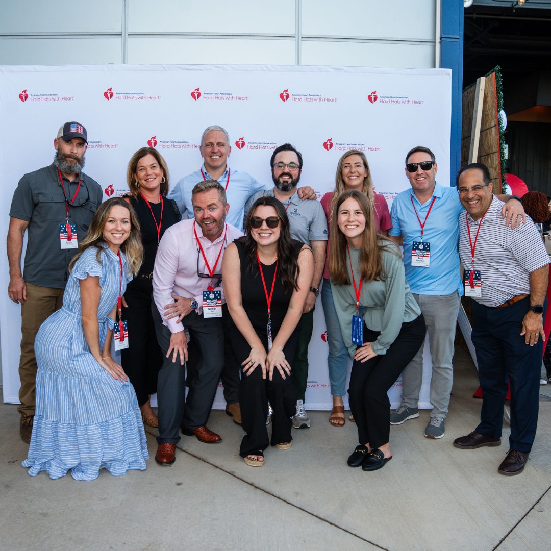 Recently our Richmond team had the opportunity to sponsor and attend the Hard Hats with Heart event for the @american_heart of Richmond. This was a record breaking event as the organization raised over $300,000. Brad Richardson, EVP for Rock Spring, and the Richmond team, raised over $25,000 in a joint effort with our key industry partners and vendors.
Hard Hats with Heart is a construction specific initiative to raise funds and awareness for heart health in the industry. Roughly 1 in 25 construction professionals are diagnosed with cardiovascular disease due to long hours, lack of exercise, and high stress. Hard Hats is able to provide education and training for companies so that their employees are equipped with the tools they need to live a long, healthy, balanced lifestyle.