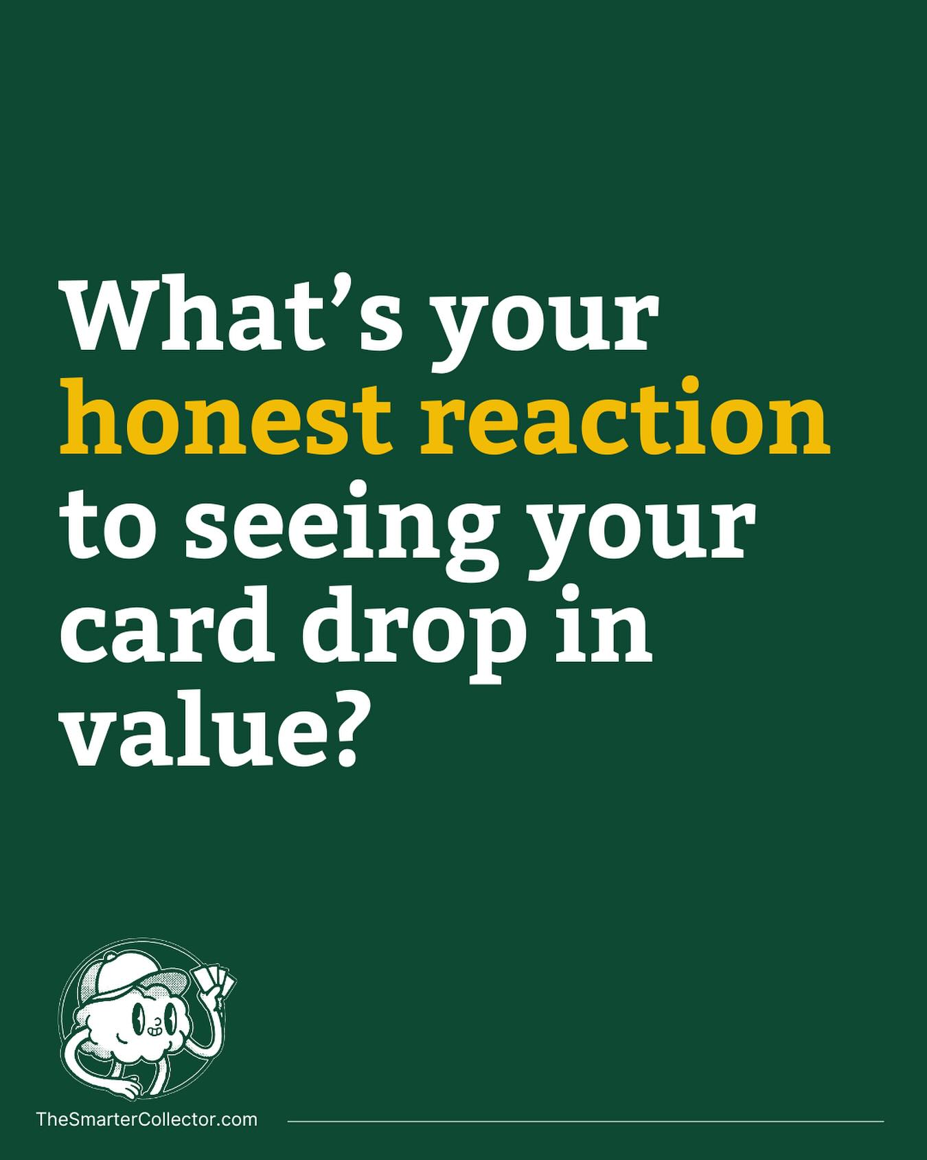 We all say we don’t care, but watching value slide feels different once it’s your money, your card, and your story tied up in it.
There’s no shame in admitting that financial loss does affect how you collect. The real question is: what do you do next?
Do you double down because you love the card?
Do you avoid similar plays going forward?
Or does it quietly shift how you see your whole collection?
The hobby is full of people who claim price doesn’t matter—until it does. Recognizing that tension is part of maturing as a collector.
What’s your honest reaction when your card takes a hit? Drop it in the comments—or share this post with a collector who’s wrestled with the same question.
#thesmartercollector #sportscards #thehobby #collecting #whodoyoucollect #baseballcards #basketballcards #hockeycards #footballcards #topps #paniniamerica #rc #rookiecard #collectwithintention