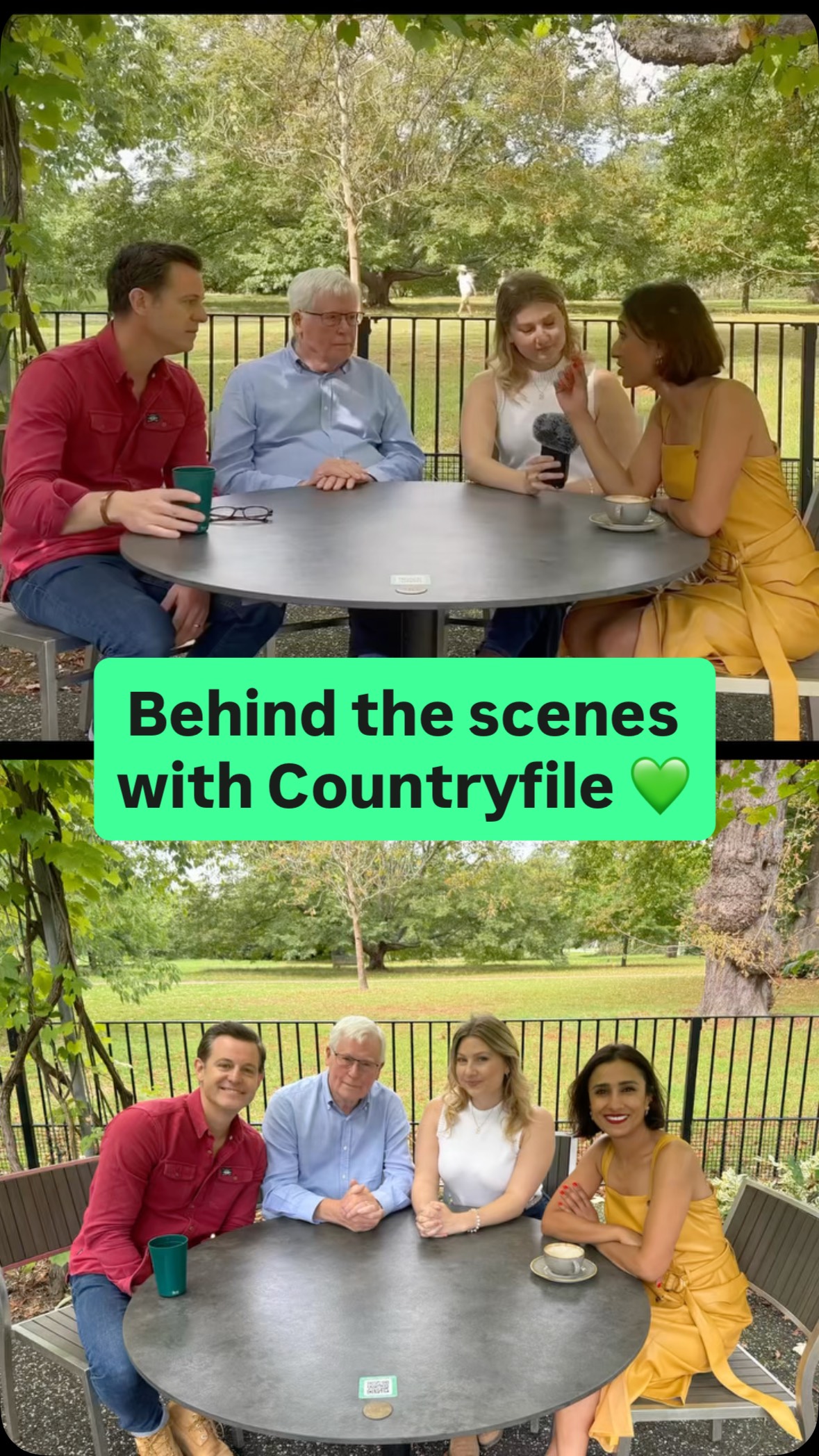 Get ready for a behind the scenes chat with the fantastic team at @bbccountryfile 💚
I sit down with the fantastic @mattbakerofficial , @itsanitarani and John Craven to hear their best bits about the show, bridging the gap between urban and rural communities and their most unexpected moments.
Out this Saturday 🎙️ 
Big thanks for speaking with me ☺️
#countryfile #secondnature #farming