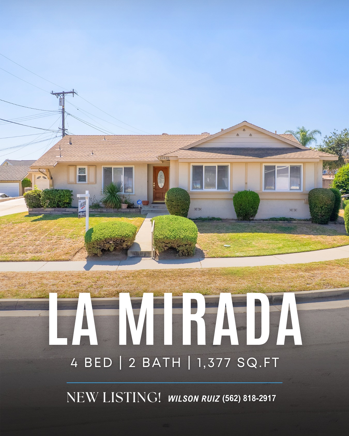 Just Listed‼️🏡
15430 Foremast Drive, La Mirada, CA 90638
Welcome to this beautiful home! Situated on a corner lot, the property’s natural light fills the living and dining areas. The private backyard is perfect for entertaining or relaxation, and the long driveway with the detached garage adds plenty of convince.
The location can’t be beat! Just minutes away from La Mirada Theatre Center, Splash! Regional Aquatics Center, Parks🌳, Biola University, Shopping, and the 5 Freeway. Comfort, Convenience and Charm, all in one.
Property Highlights:
- Large Corner Lot
- Prime La Mirada Location
- Private Backyard
- 2-Car+ Detached garage
- Deep Driveway
- Great Schools
- 4 Bedrooms | 2 Bathrooms | 1,377 sq.ft | 6,985 sq.ft
Priced to sell, submit your offer today!
Call me: (562)818-2917
DM me for a showing
or visit my website-link in bio!
#lamirada #justlisted #homeforsale #lamiradahomes #lamiradarealestate #cornerlot #yournexthome #naturallighting #socalhomes #socalrealestate #broker #househunting #moveinready #lacounty #orangecountyca #probate #probaterealestate #asis #asisrealestate #whittier #buenapark #fullerton