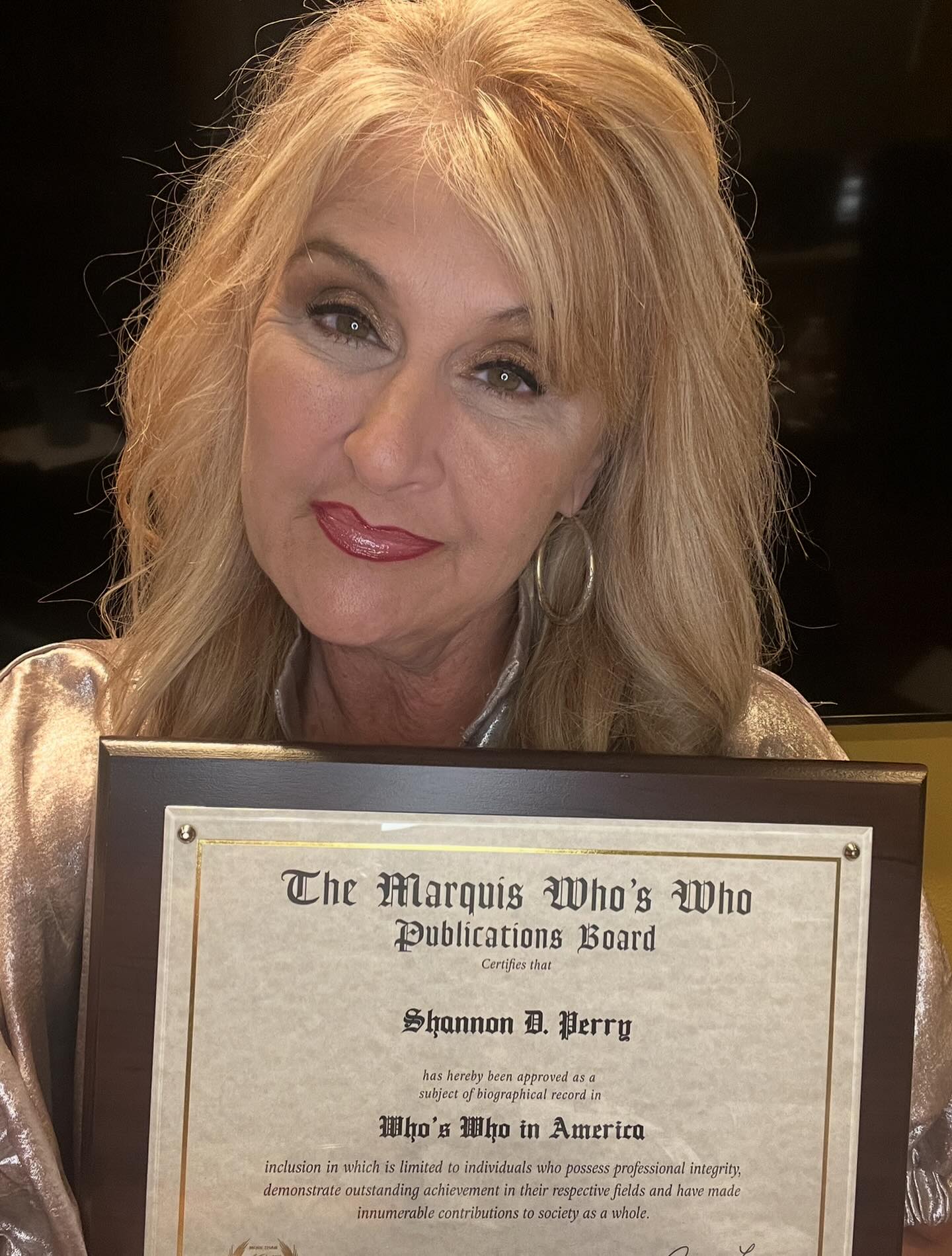 What a surprise and great honor to be nominated and receive this beautiful award. To God be all the glory for the great things HE has done. #grateful #thankful #blessed