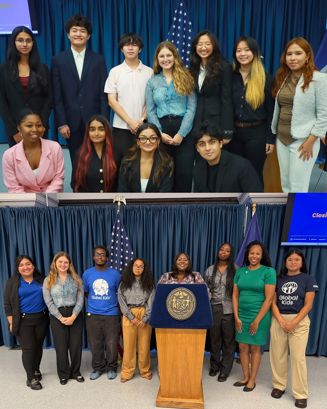 On Friday, September 26, 2025, the Mayor’s Office of International Affairs (@nycinternationalaffairs) hosted youth from across New York City to share their ideas on how youth can tackle mental health at an #UNGA side event titled “NYC Youth-Led Roundtable on Mental Health.”
The event featured speakers and presentations from Global Kids, the Youth Publications and Socioeconomic Forum (@ypsforum), Teen Advocators (@teens_advocators), The Khipu Project (@thekhipuproject), the United Nations International Initiative for Racial Equality (@unire.international), and various city agencies.
We are extremely thankful to the Mayor’s Office of International Affairs for their commitment to supporting youth voices and acknowledging the youth mental health crisis at the margins of #UNGA80.
#mentalhealthmatters #mentalhealthawareness #youthmentalhealth #GKallday #nyccsinaction