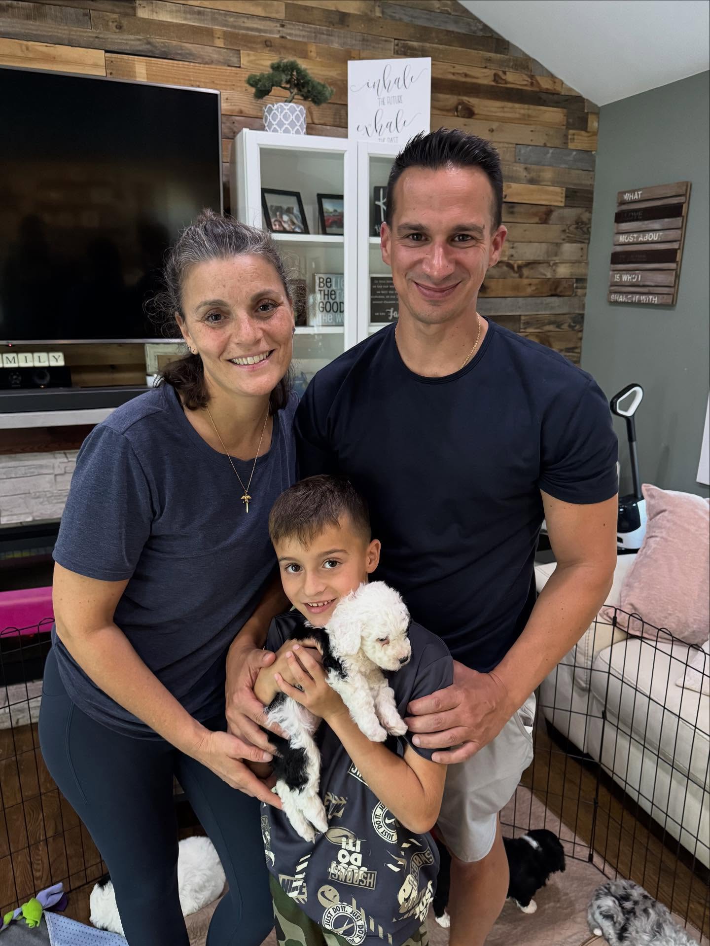 Puppy Selection Weekend is always one of our favorite times — when we finally get to meet the amazing families who will love and care for our pups forever! 🐶💕 We loved watching each family find their perfect match — so many happy tails ahead! 🐾 #C3Sheepadoodles #PuppySelectionDay #ForeverFamilies #SheepadoodleLove”