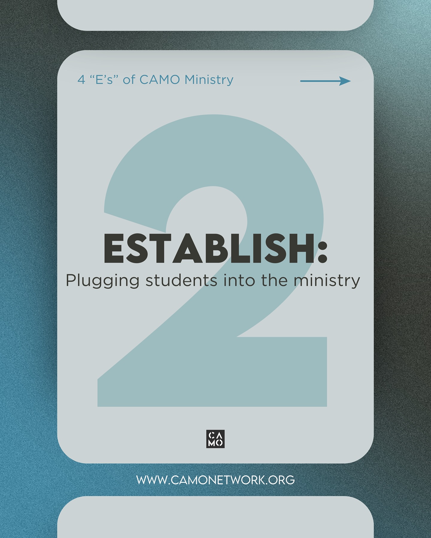 Our next objective in building ministry is to “Establish” new converts in their walk with Christ. Once we’ve led students to Jesus, our focus shifts to helping them grow in their faith. This means coming alongside them through discipleship—teaching them how to read God’s Word, pray, and walk in daily obedience.
#camo #camonetwork #campusmovement #collegeministry #college