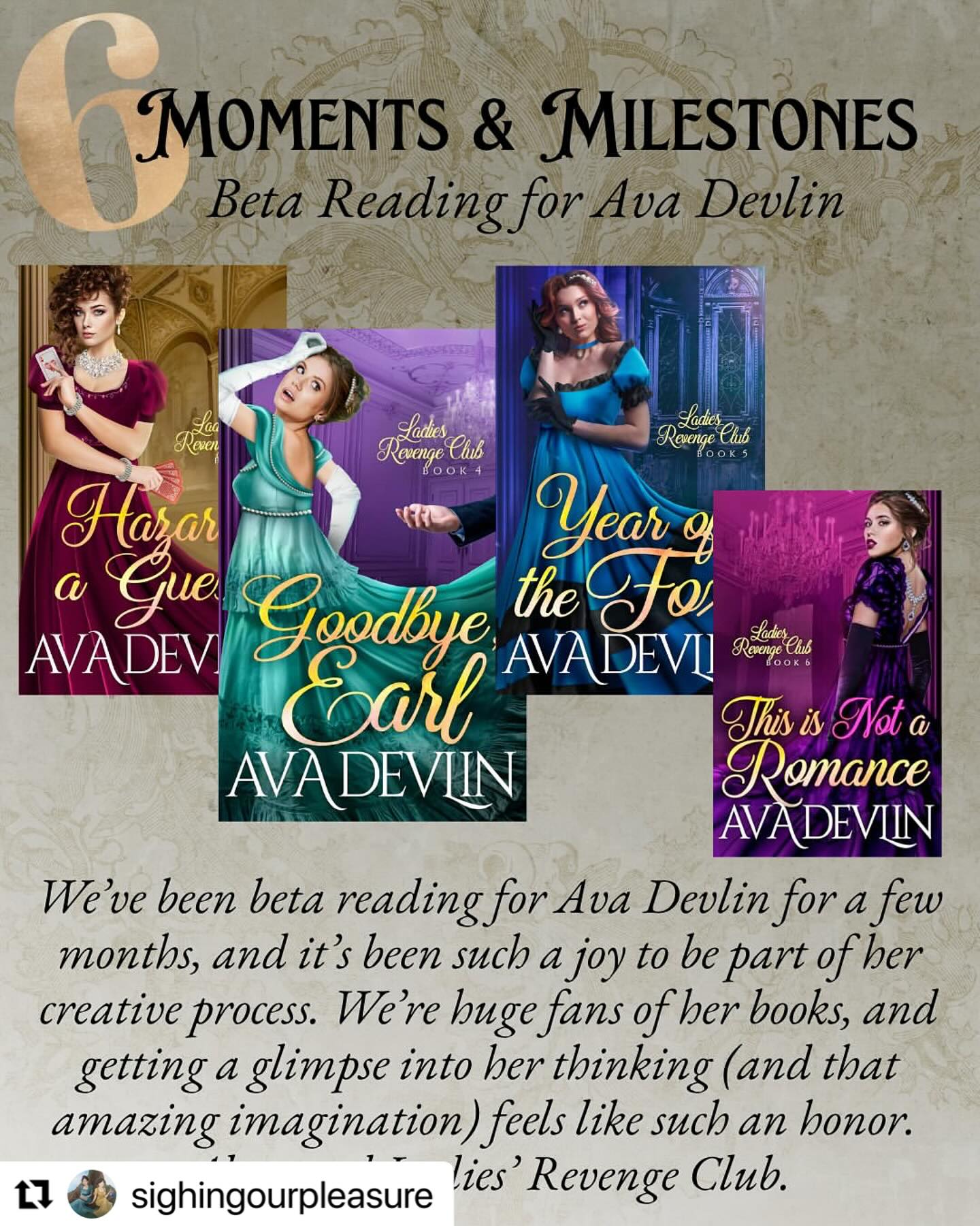 #Repost @sighingourpleasure
・・・
Six months! What started as a tiny bookish experiment has turned into one of the brightest, happiest parts of our days — our favorite hobby-slash-therapy session. This space has never felt like work, just pure reading joy, creativity and community.
Thank you for sharing your stories, your favorites, and your love of romance with us. 💕
We’ll keep writing love letters to the books that make us feel something. Here’s to many more months of sighing our pleasure.
Special thanks to @3ly0tt for the photos. 💙