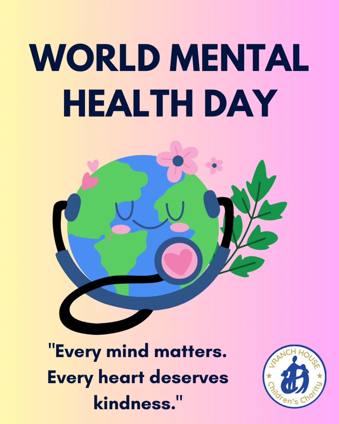 ? World Mental Health Day 2025 ?
Today, we join the global community in recognising that mental health is not a luxury — it’s a right.
At Vranch House, we believe that every individual deserves access to compassionate, inclusive, and holistic care. Mental well-being is an essential part of the journey for our children, families, and staff.
? You are not alone.
? It’s okay to ask for help.
? Together, we thrive.
This afternoon, we’re marking the day with our half-termly staff wellbeing session — and it just so happens to fall on World Mental Health Day! Staff will be enjoying some peaceful pebble painting, sharing a cuppa and a chat, and taking time to connect and recharge. A small reminder that caring for others starts with caring for ourselves.
#WorldMentalHealthDay #WMHD2025 #MentalHealthMatters #VranchHouseExeter #StaffWellbeing #ItsOkayToNotBeOkay #InclusiveCare