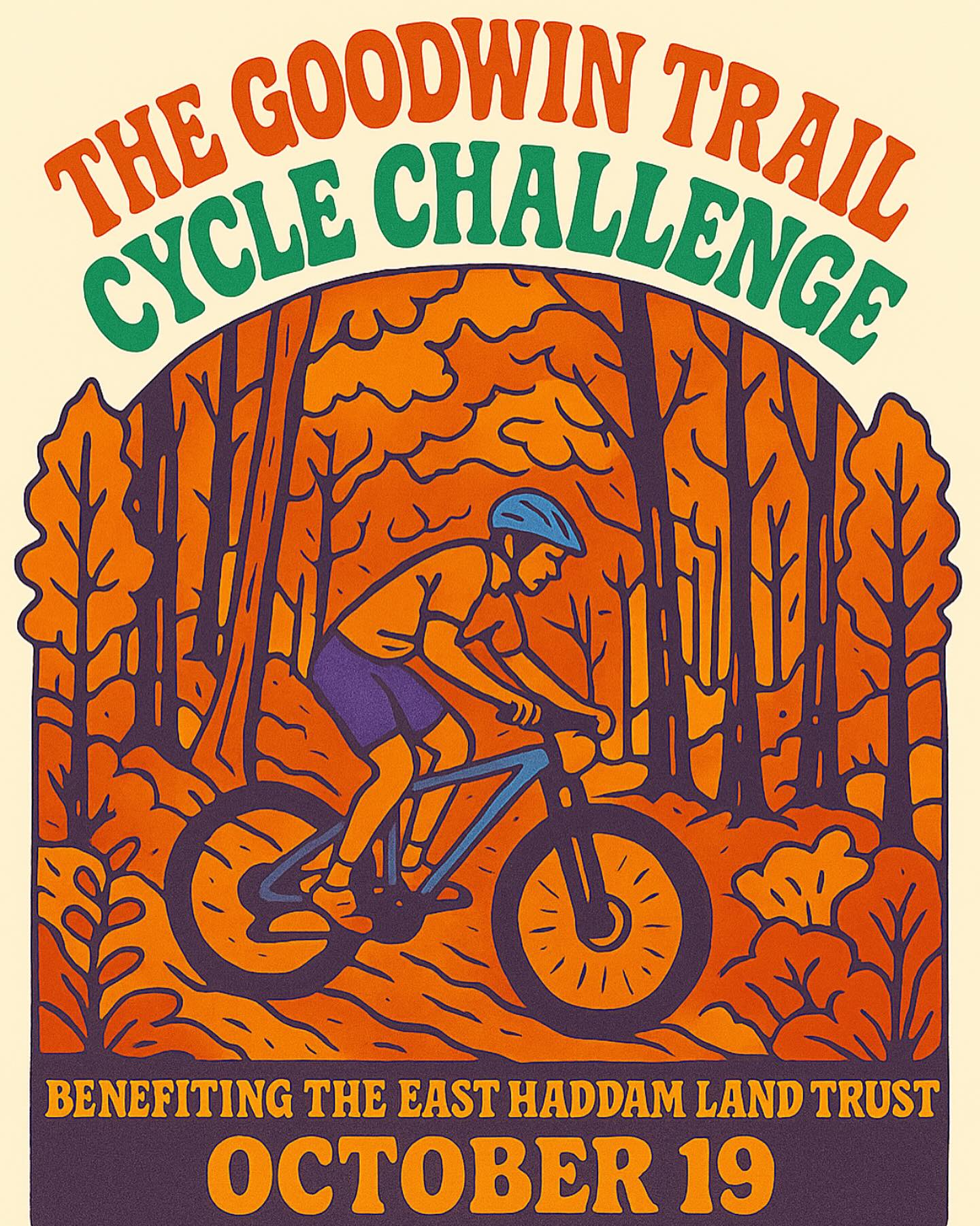 Due to weather, the Goodwin Trail event has been postponed to Oct 19. The event will start and end at Yankee Cider:
Yankee Cider Company | Staehly Farm Winery
23 Petticoat Lane
East Haddam, CT 06423
www.yankeeciders.com
(860) 873-2433
For more information and to register for the event, visit www.ehlt.org.