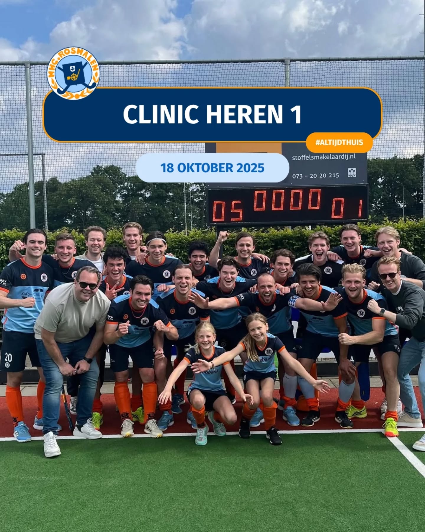? HOCKEY CLINIC HEREN 1
Heren 1 nodigt alle jeugdleden van O7 t/m O14 uit voor een speciale Hockey Clinic!
Op 18 oktober zullen onder persoonlijke begeleiding de hockeyvaardigheden worden aangescherpt. Buitenaardse scoringstechnieken, pass-technieken en trucjes zoals 3D dribbels zullen worden aangehaald! De keepers trainen individueel op katachtige reflexen net als onze Heren 1 keeper. In de ochtend is het de beurt aan de jongste jeugd (onder 10 en jonger) en in de middag aan de onder 12 en onder 14. De groepjes zullen tussen de 8 en 12 spelers groot zijn, waarbij ieder groepje een eigen begeleider zal krijgen. Na afloop genieten we samen van een gezellige lunch en maken jullie kans op mooie prijzen tijdens onze loterij! Samen met jullie en Heren 1 wordt dit een onvergetelijke dag!
? Datum: 18-10-2025
? Tijd: 9:30-12:00 (Onder 7 t/m onder 10) , 13:00-15:30 (Onder 12 t/m onder 14)
? Locatie: MHC Rosmalen
? Aanmelden kan via de link in bio
#mhcrosmalen #altijdthuis #mhcrosmalenheren1 #hockeyclinic