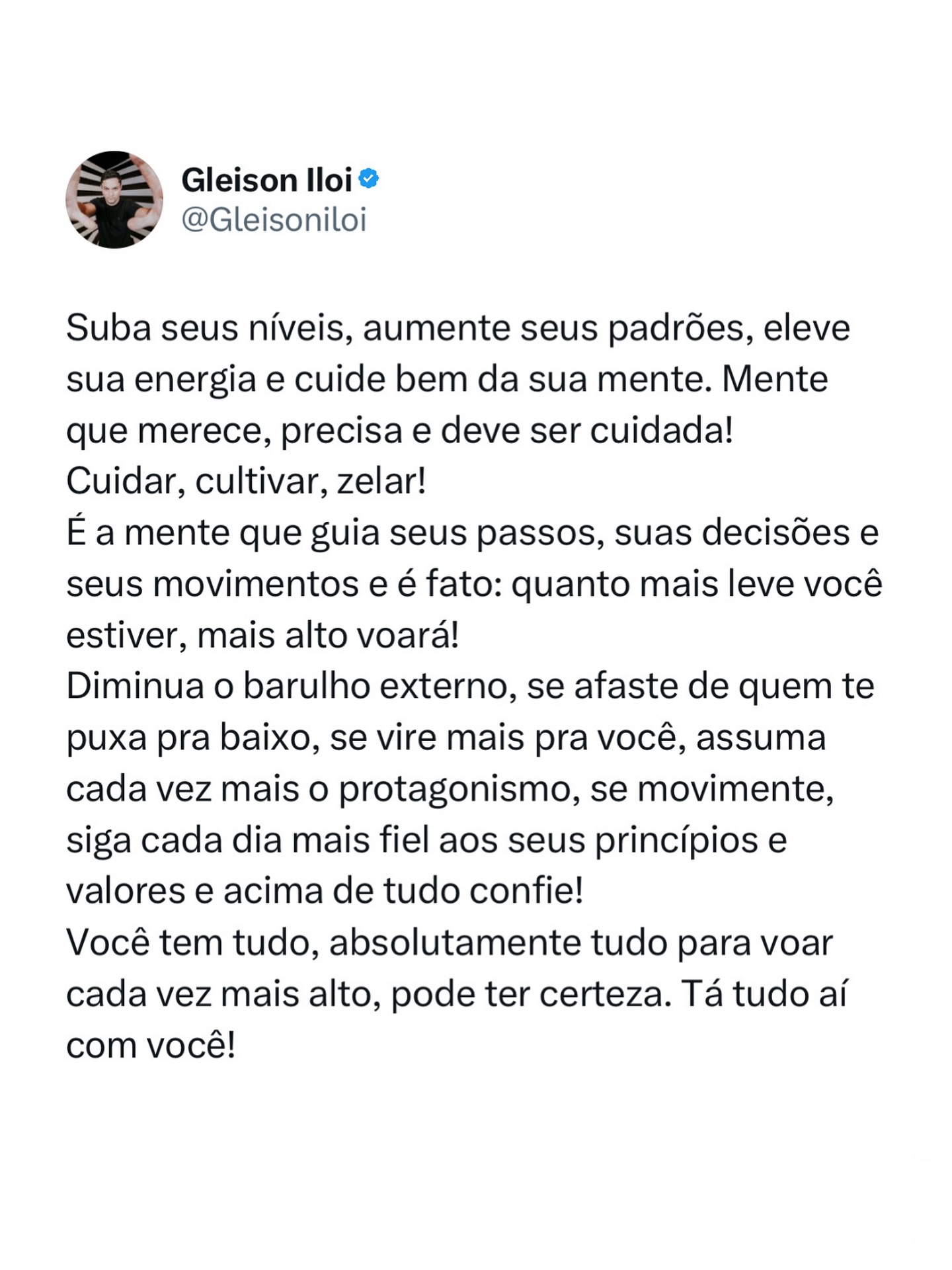 Sua mente é sua força de movimento, cuide bem dela!
Nesse tempo que tenho a honra de mentorar profissionais tão incríveis e com isso acompanhar histórias tão especiais eu passei a ter uma certeza, cuidar da mente é divisor de águas! Sempre!
Afirmo isso porque todo mentorado de grandes resultados tem como característica esse zelo, cuidado e preparação mental, tomando decisões e criando hábitos que trazem leveza, menos pressão externa e consequentemente mais clareza e confiança de qual caminho seguir. Por isso trabalho tanto com meus metorados a questão mental e emocional, porque sei que aí tem grandes chaves de virada e aceleração.
Se posso dar um conselho? Cuide da sua mente! De verdade! Profundamente! Isso vai mudar muita coisa por aí pra melhor ✨
E se sente que precisa de apoio e direção pra conseguir, me chama, será uma honra estar ao seu lado ????