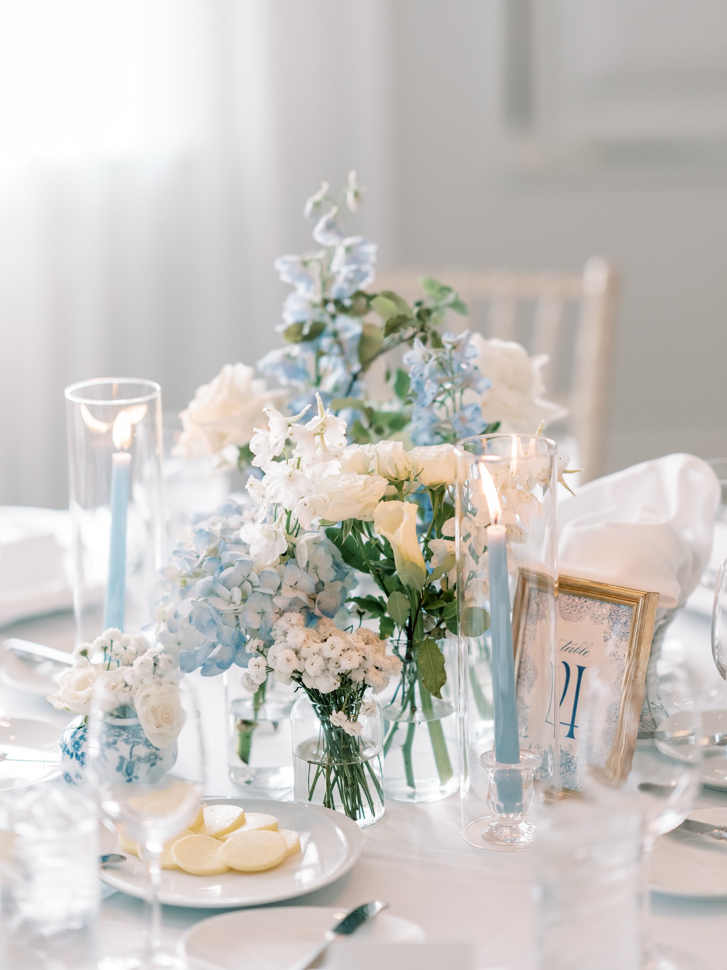 Evelyn and Lucas
The Nantucket Hotel
2025 has definitely marked a shift from simple ivory candles to incorporating colored tapers into centerpiece design and we’re loving it.
For this table, baby blue candles paired with bud vases and soft florals created an elevated, finished look with just the right pop of color to make the entire tablescape feel intentional and upscale.
Planner: @debililly
Floral Design: @lexipalumbo
Venue: @thenantucketweddings
Lead Photographer: @emilyscannell
Second Photographer: @barbarazacharyphotography
#weddingfloral #luxurywedding #weddingdesign #weddinginspiration #floraldesigner
@weddedwonderland @theweddingbliss @thebridestory @thewed @weddings.onpoint @loverly
