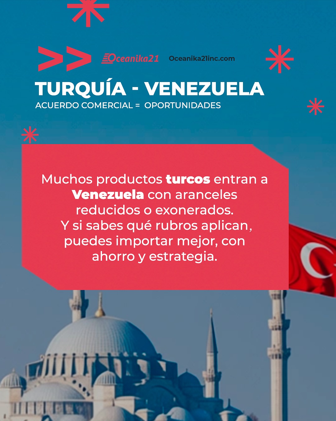 ¿Conoces este acuerdo Turquía 🇹🇷 - Venezuela 🇻🇪? No todos los productos pagan lo mismo al llegar a Venezuela. Gracias al acuerdo comercial con Turquía, puedes importar maquinaria, tecnología o insumos médicos con reducción de aranceles de hasta el 100%.
💬 Comenta qué importas y cotiza GRATIS con nosotros.