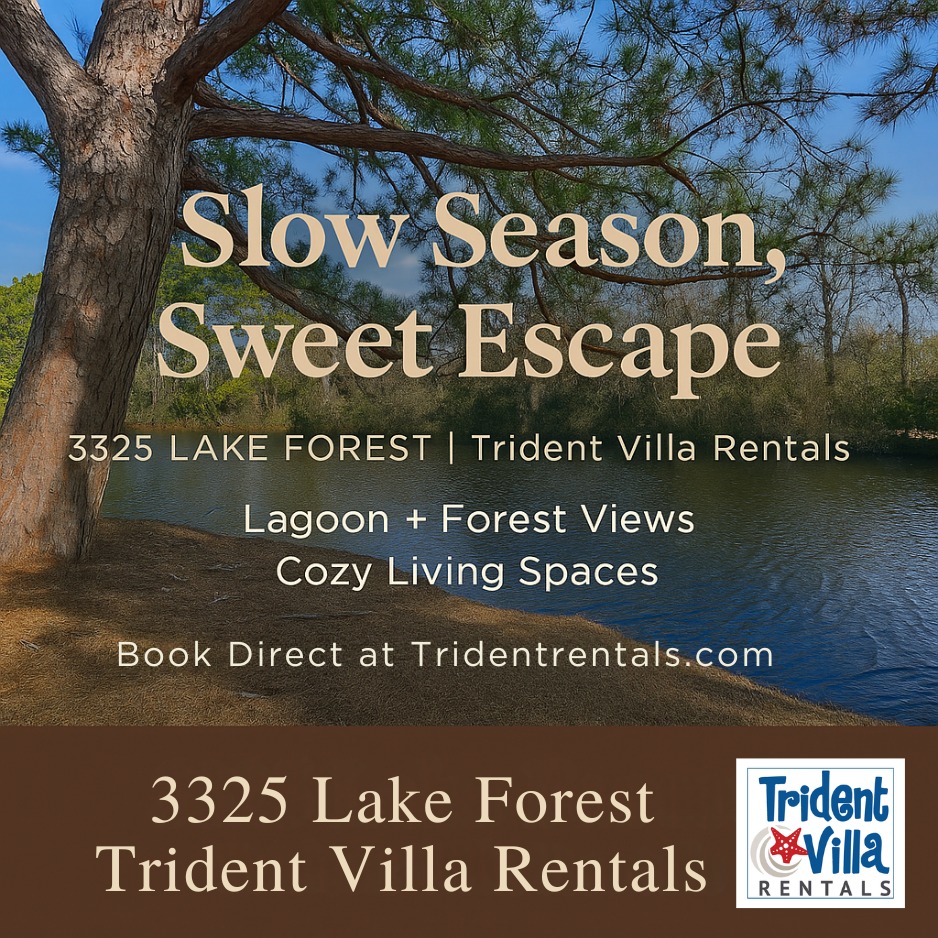 This season, trade busy for beautiful. 🍂
Find your calm at 3325 Lake Forest in Sea Pines — a cozy two-bedroom villa overlooking the lagoon and forest preserve. Whether it’s Thanksgiving with family, a Christmas getaway, or just a quiet winter reset, this villa wraps you in comfort and Lowcountry charm.
☕ Morning coffee on the deck
🌿 Peaceful trails and wildlife nearby
🔥 Cozy evenings in the open living space
Enjoy Hilton Head at its most peaceful — where the pace slows down and the island feels like it’s yours alone.
📅 Now booking November–January
👉 Book direct at tridentrentals.com
or call 843-785-3447
#TridentVillaRentals #SeaPinesLife #HiltonHeadIsland #WinterEscape #LowcountryCharm #LBZdigitalmedia