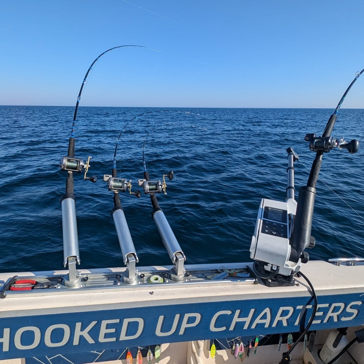 I am super proud of Hooked Up Charters success and growth that has taken place since I have taken over the business. I've reached all the goals I set and I have a whole new set of goals for the next 5 years.
This year the company has:
- Exceeded 100 5-star reviews on google with over 30 5-star reviews from this season alone.
- Purchased a new boat and completed the training of an amazing up and coming charter captain who just finished his captains course and will be running trips full time starting next season, shout-out to @aidan.andrews.55 , super proud to have you on the team!
- Hosted a record number of returning clients.
- Continued to make additions and improvements on the Grady White, the flagship of the Hooked Up fleet.
- Continued to provide a top-notch service and helped to make countless memories for our valued customers.
Here are a few of the goals for the coming years:
- Expand the fleet to 3 charter boats.
- Diversify our trip options to include multi-day trips.
- Expand our operations to Big Bay to cover more fishing grounds and offer sight-seeing and fishing trips to the Huron islands.
- Offer lodging for our clients including cabins in Big Bay with a catch to cook/all inclusive experience, right down the road from the marina.
THANK YOU!! To all the amazing people who chose Hooked Up Charters this season, we hope we will see you again very soon!