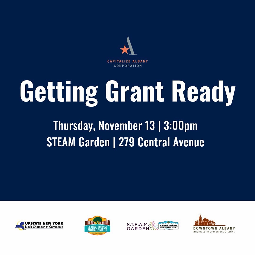 📣 Join us at the STEAM Garden on November 13 for a hands-on Grant Writing Workshop hosted by Capitalize Albany, with representatives from the UpState NY Black Chamber of Commerce, Downtown Albany BID, and the Central Avenue BID.
Whether you’re a small business owner, nonprofit, or local professional, this session will cover:
✨ Grant writing basics
🛠️ Tools & best practices
💬 Live Q&A with experts
Don’t miss this opportunity to sharpen your skills and boost your chances for funding success.
🔗 Register through the link in our bio!
@downtownalbany
@centralavealbany
@usny.bcc