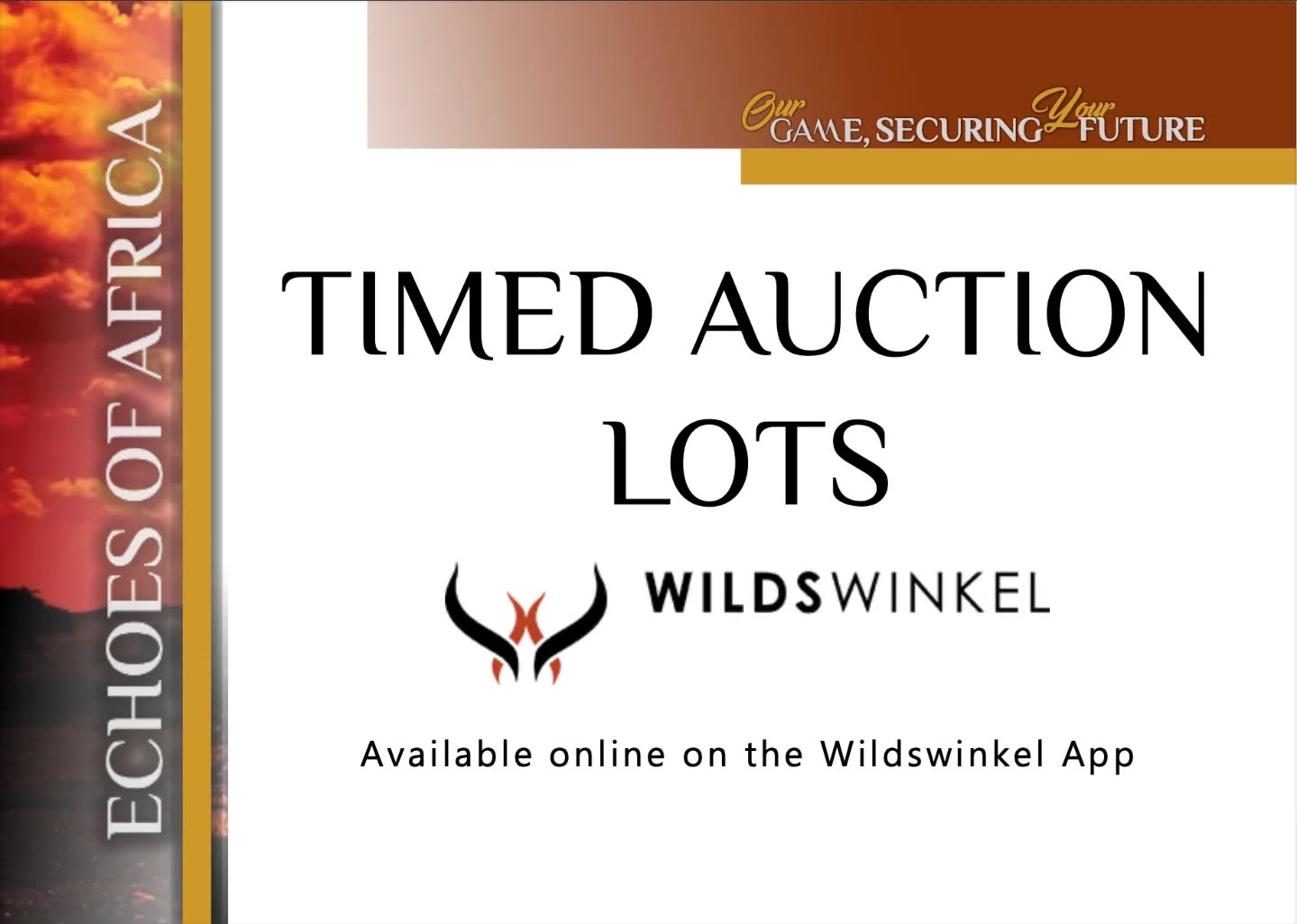 🦏The WRSA Fundraising Auction is here!
We're excited to present the Timed Auction Lots!
Online bidding opened: 08:00, Thursday, 16 October 2025
🔗Browse the lots for the Live Auction, and register to bid here: https://wildswinkelonline.co.za/Auctions/Auction.aspx?AuctionID=5751
🔗Browse the lots for the Timed Auction, and register to bid here: https://bit.ly/WRSATimed2025_Reg
For more information, contact:
📞 JP Smith @ +27 (0)82 417 8826
🐃Support the future of wildlife ranching in South Africa!
#wildliferanchingsouthafrica
#WRSAFundraisingAuction