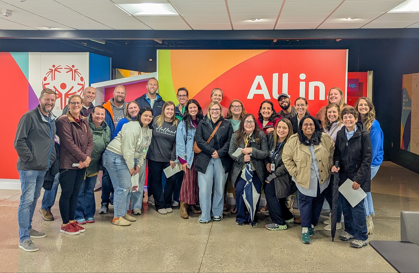 Wondering what the teachers were up to on today’s day off??
🌟 Our staff had the opportunity to walk across the street to the Special Olympics of Michigan Inclusion Center for a tour of their incredible, innovative spaces. We were inspired by all the amazing work the Special Olympics is doing—what a gift to have them right here in our community! We also learned about the eight other inclusive organizations that share the building and their impactful missions. Our hope is to continue building connections with these groups as we help our students live out our mission of being Christ-followers and Kingdom builders. 🌟